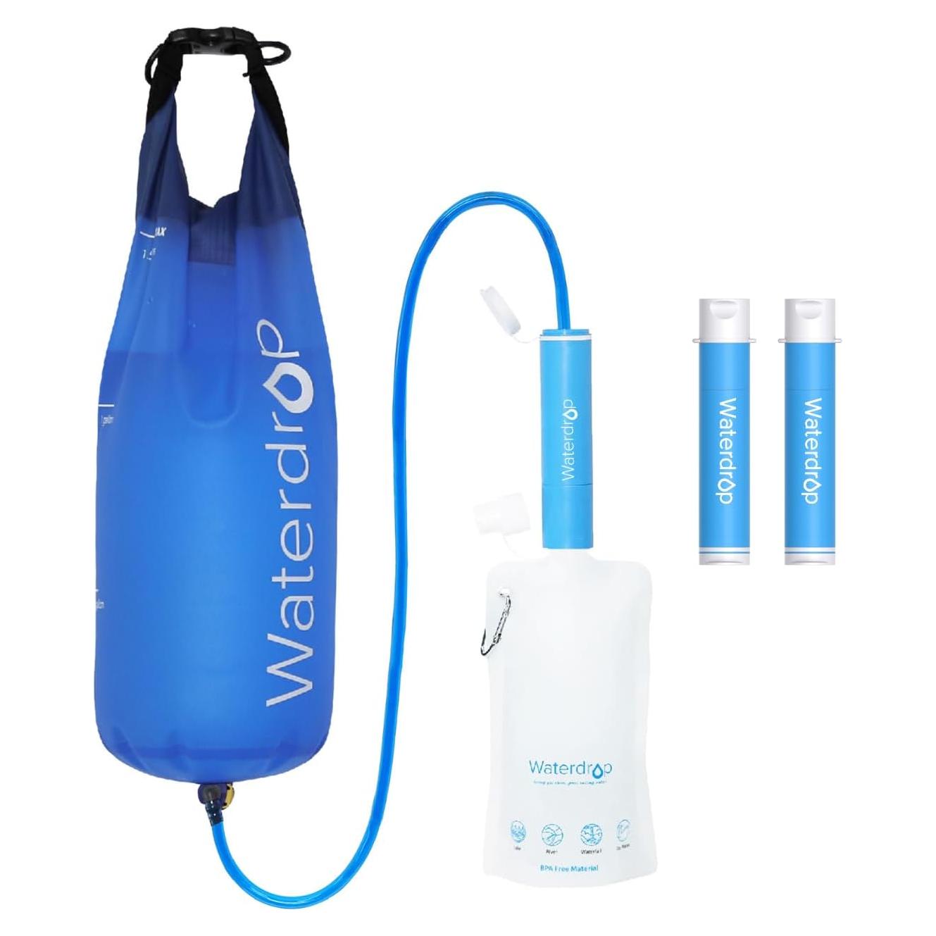 Popote de Filtro de Agua Waterdrop 3 Pzas con Bolsa 5.7L