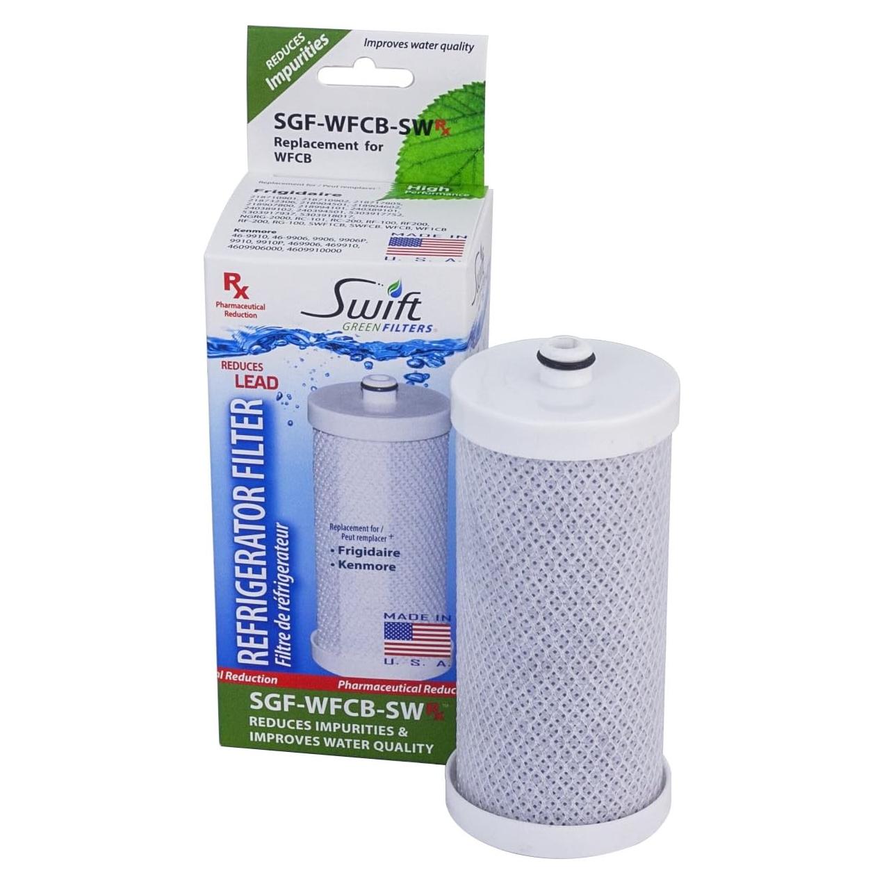Filtro de agua Swift Green SGF-WFCB Rx para Frigidaire y Kenmore