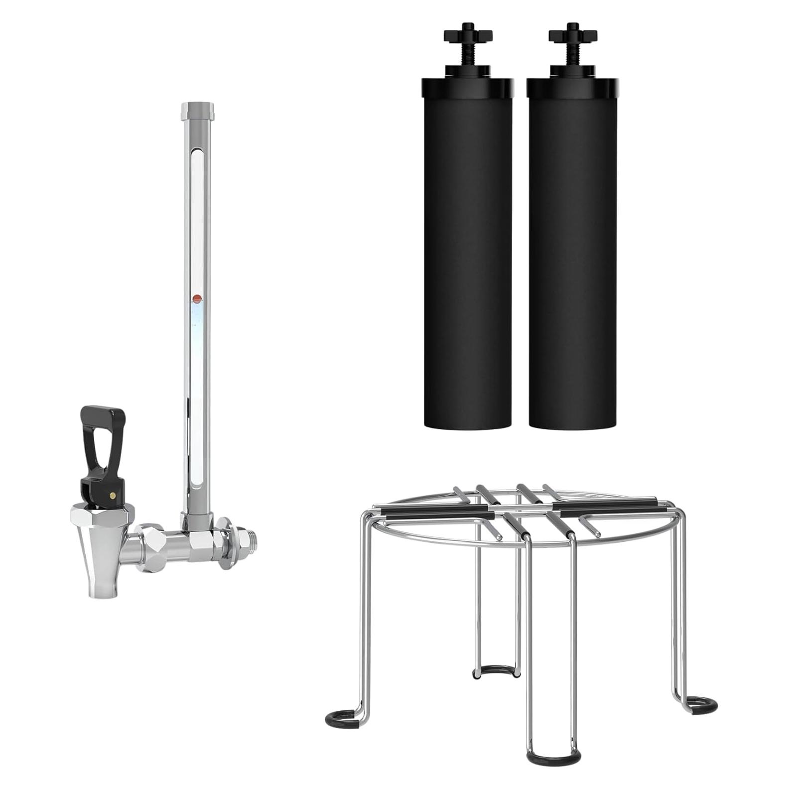 Filtro de Agua Waterdrop con Soporte de Acero Inoxidable y Grifo