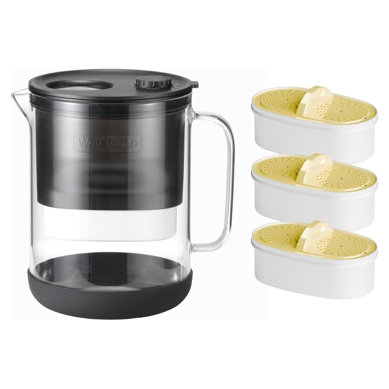 Jarra de Filtro de Agua de Vidrio Waterdrop 7 Tazas Ecológica