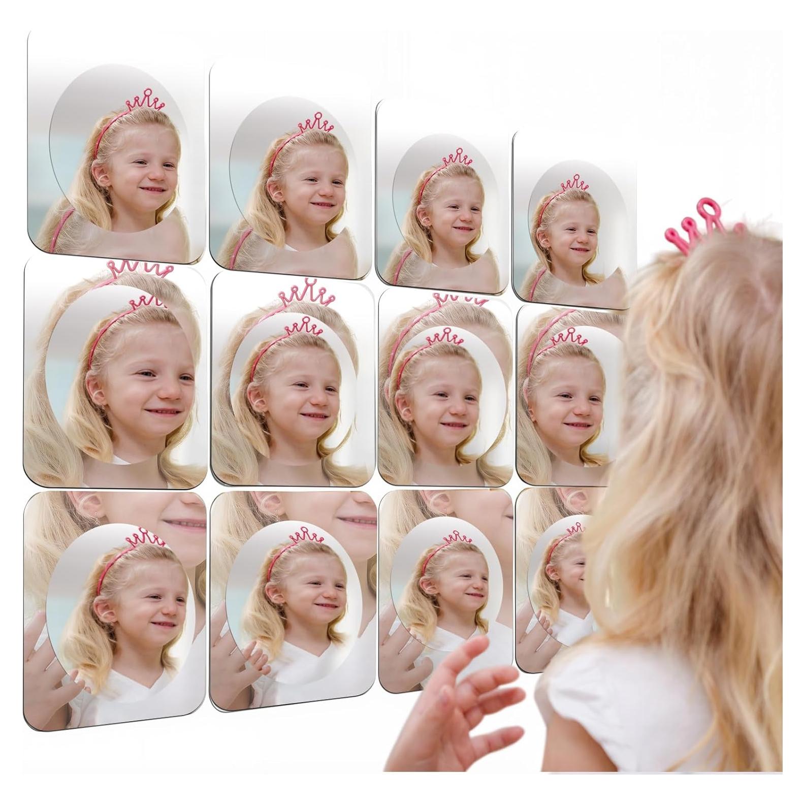 Paquete de 16 Espejos Sensoriales Acrílicos Handepo 25x25 cm