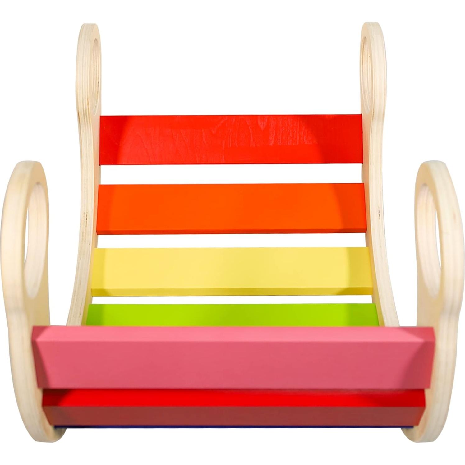 Balancín de Madera Arcoíris Waldorf - Juguete Creativo 73.9x39.1cm