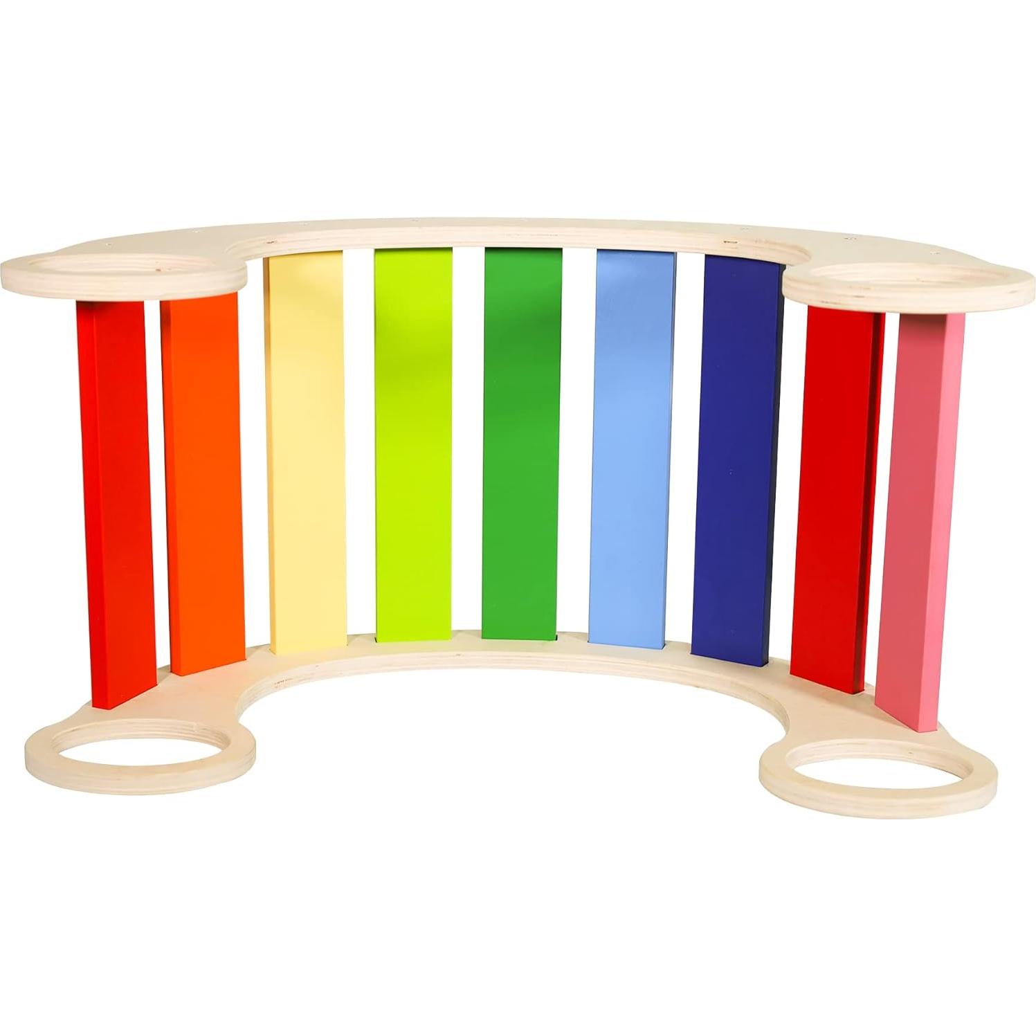 Balancín de Madera Arcoíris Waldorf - Juguete Creativo 73.9x39.1cm