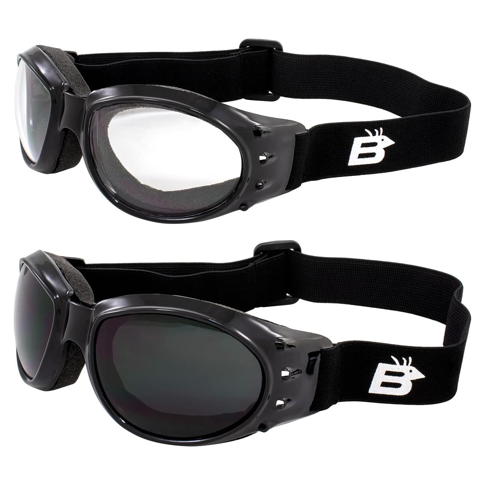 Gafas Birdz Eagle con Lentes Claros y Oscuros para Motocicleta