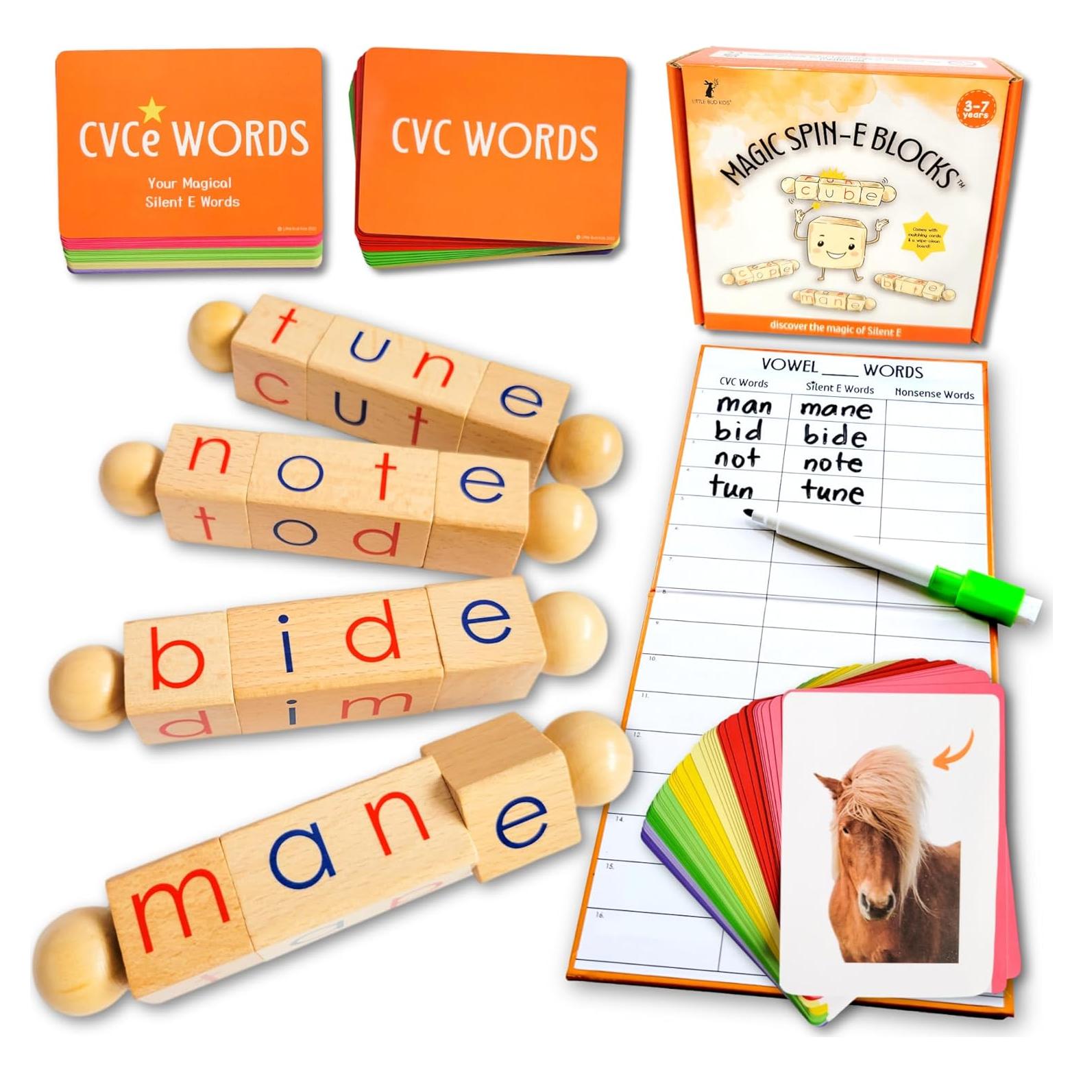 Bloques Mágicos de Lectura CVCe Little Bud Kids - 3 a 7 Años