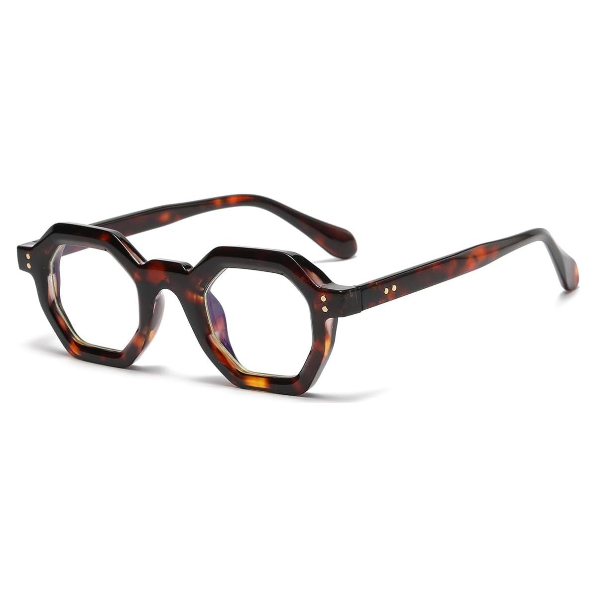 Gafas Retro JOVAKIT Octagon Unisex Lentes Anti Luz Azul