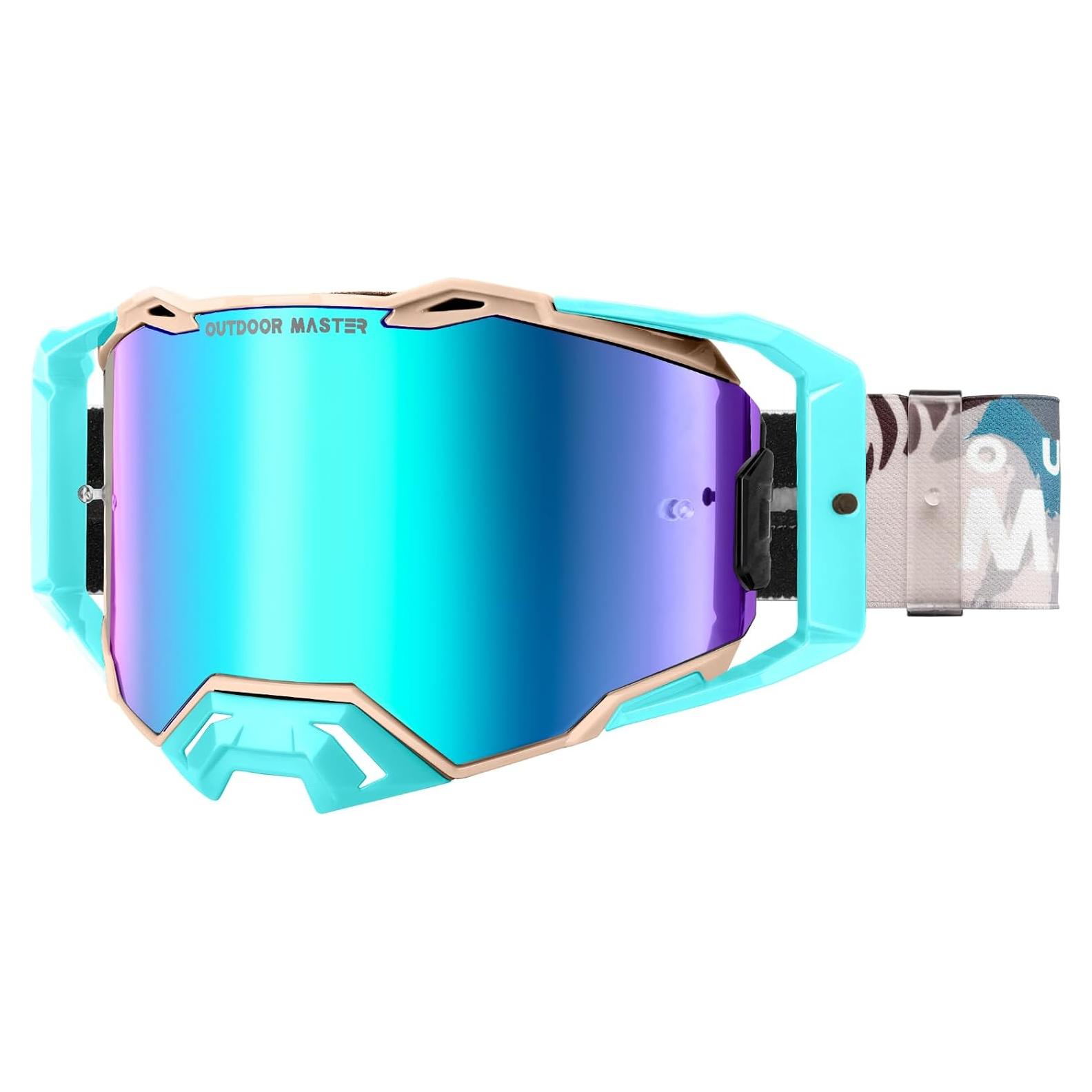Gafas de Motocross OutdoorMaster Macaw OTG Revo Azul