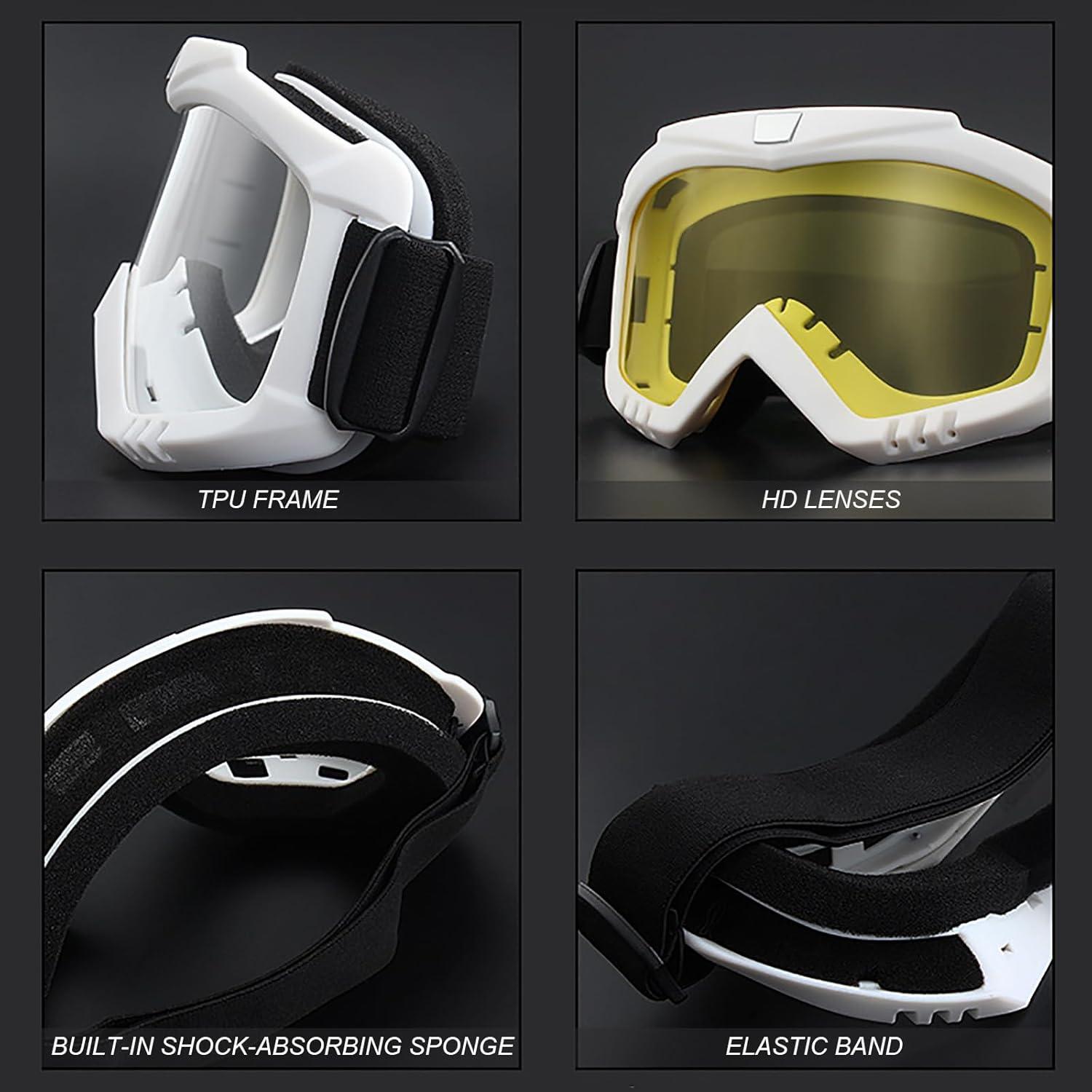 Gafas de motocross Immoono 2 paquetes con lentes coloridos