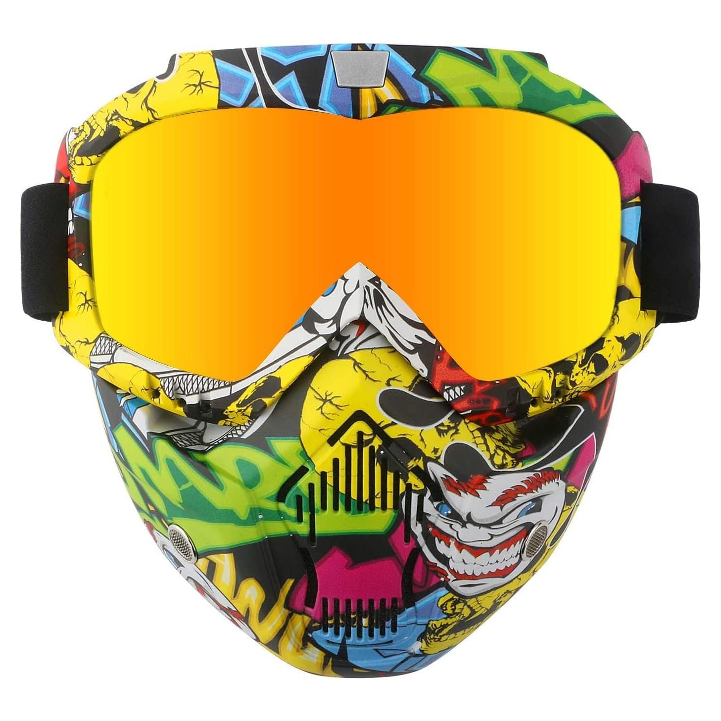 Gafas de Motocicleta GGBuy con Máscara Facial Ajustable