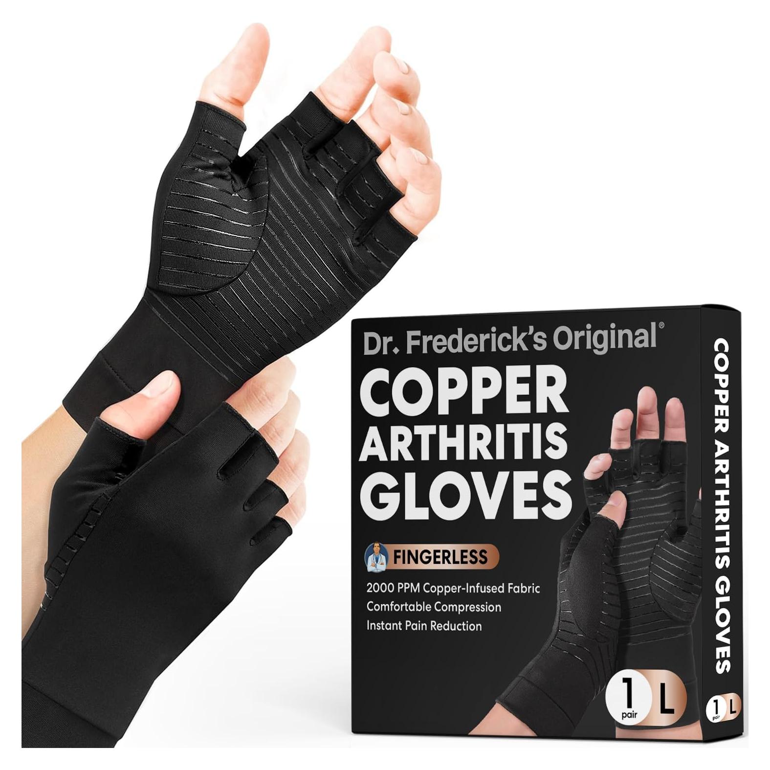 Guantes de Compresión de Cobre Dr. Frederick - Alivio Artritis Grande