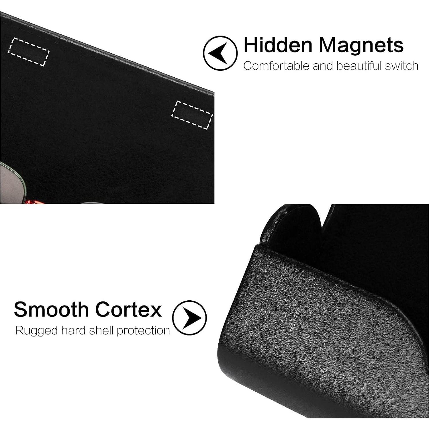 Estuche de Gafas Vemiss Retro Ligero 16x6.6cm Negro