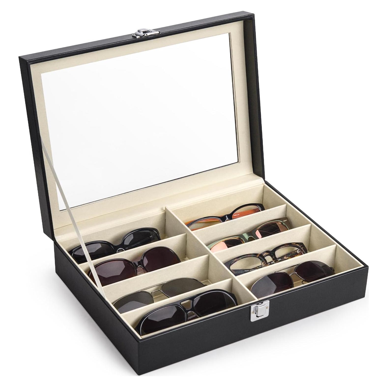 Organizador de Gafas CO-Z 8 Compartimentos Negro