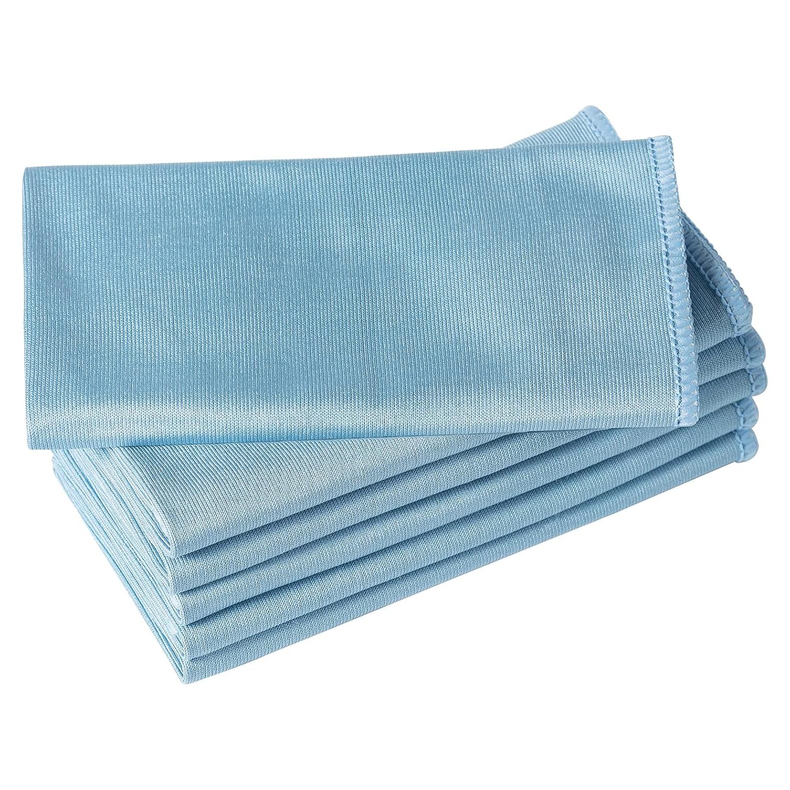 Paquete de 6 paños de microfibra Puomue 40x40 cm azul