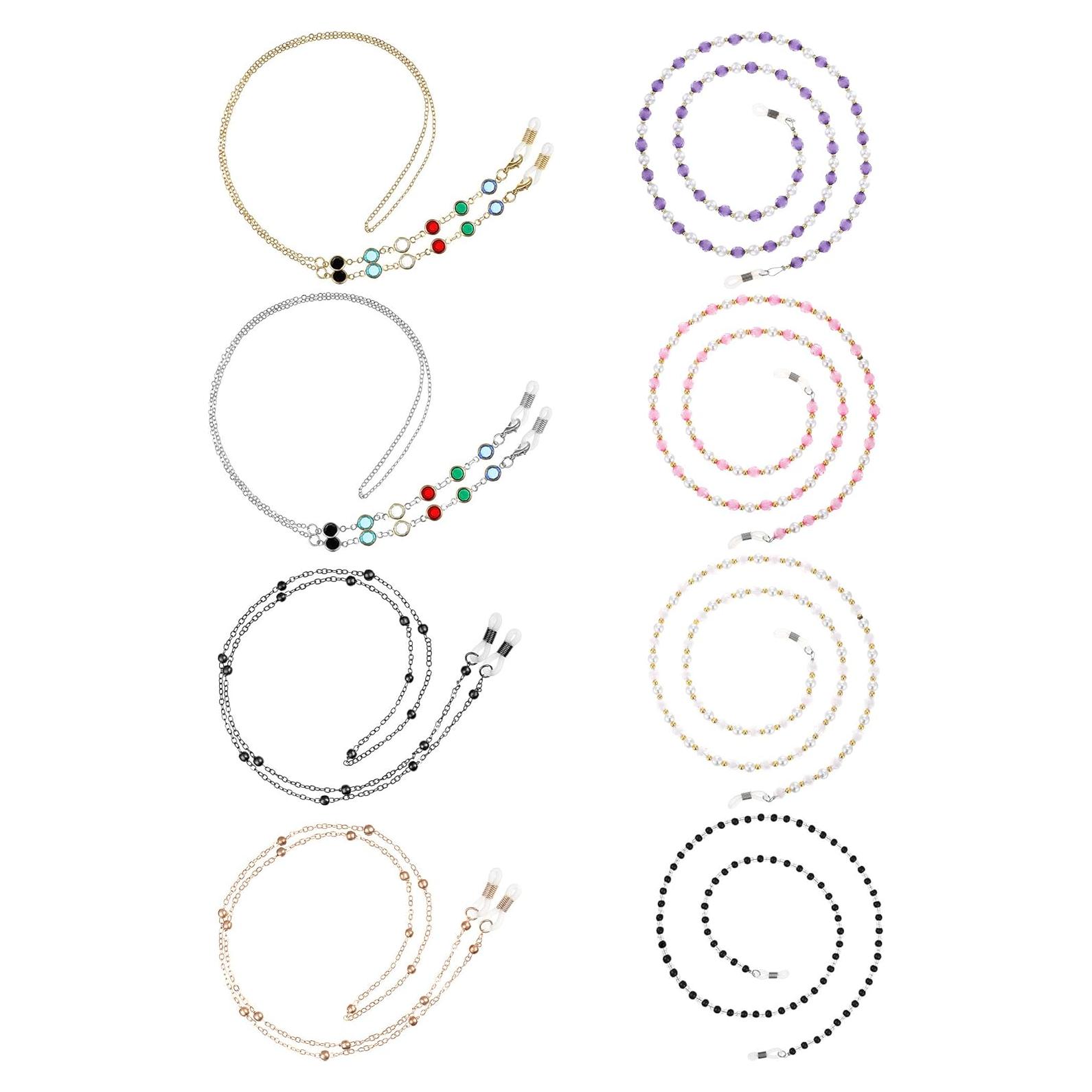 Cadena de Gafas Frienda 8 Piezas con Perlas Elegantes