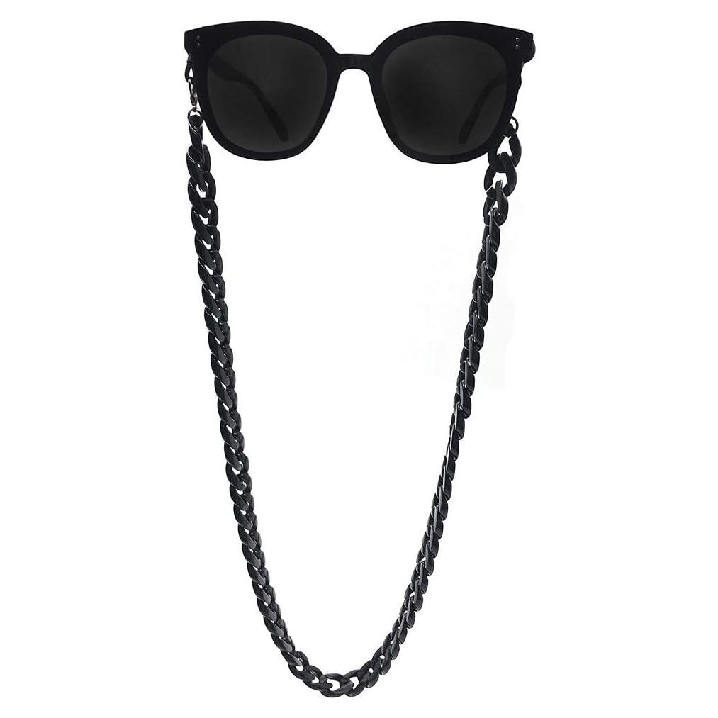 Cadena para Gafas DECKER Acrílico Texturizado Negro