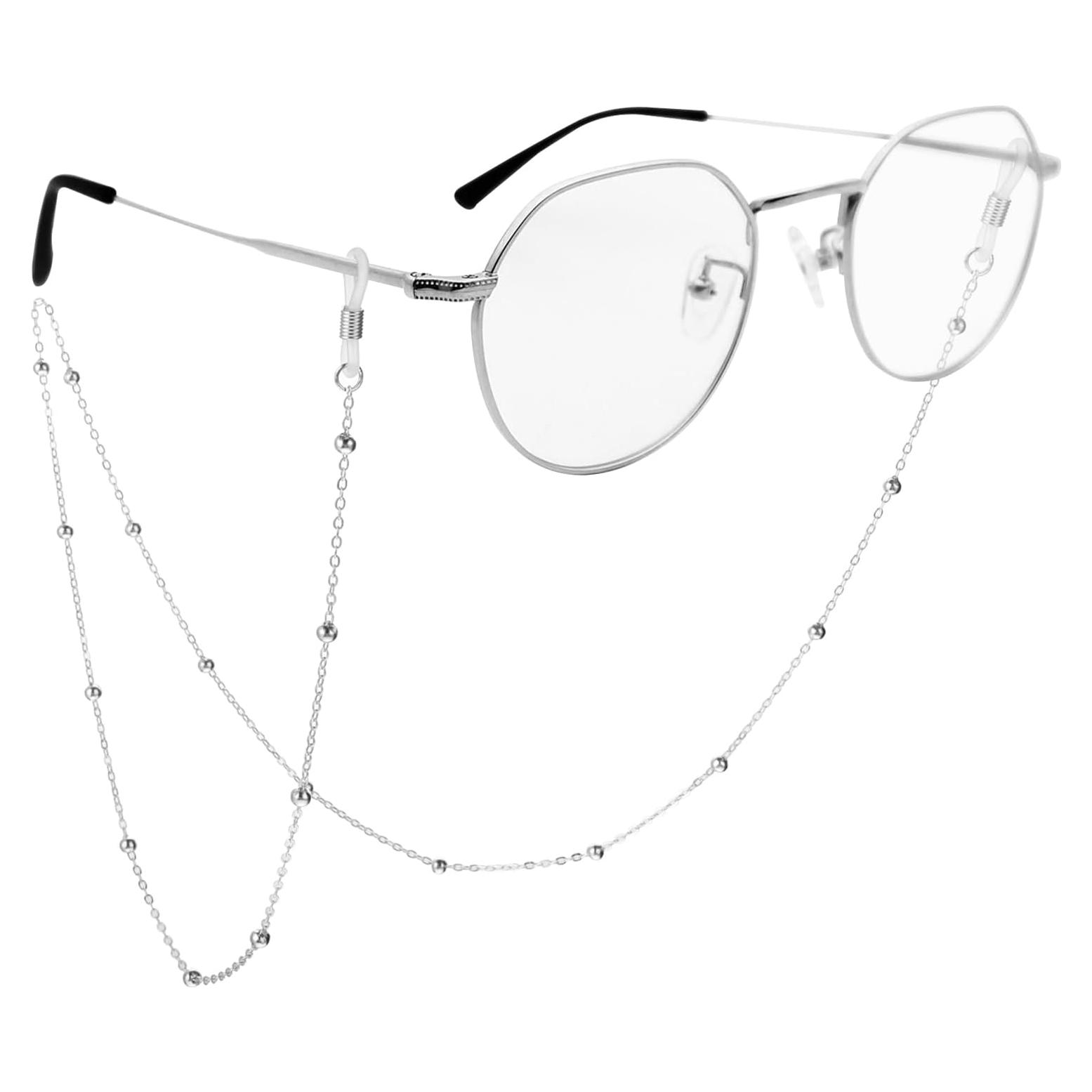 Cadena para Gafas de Mujer Plata 70 cm Elegante y Ajustable