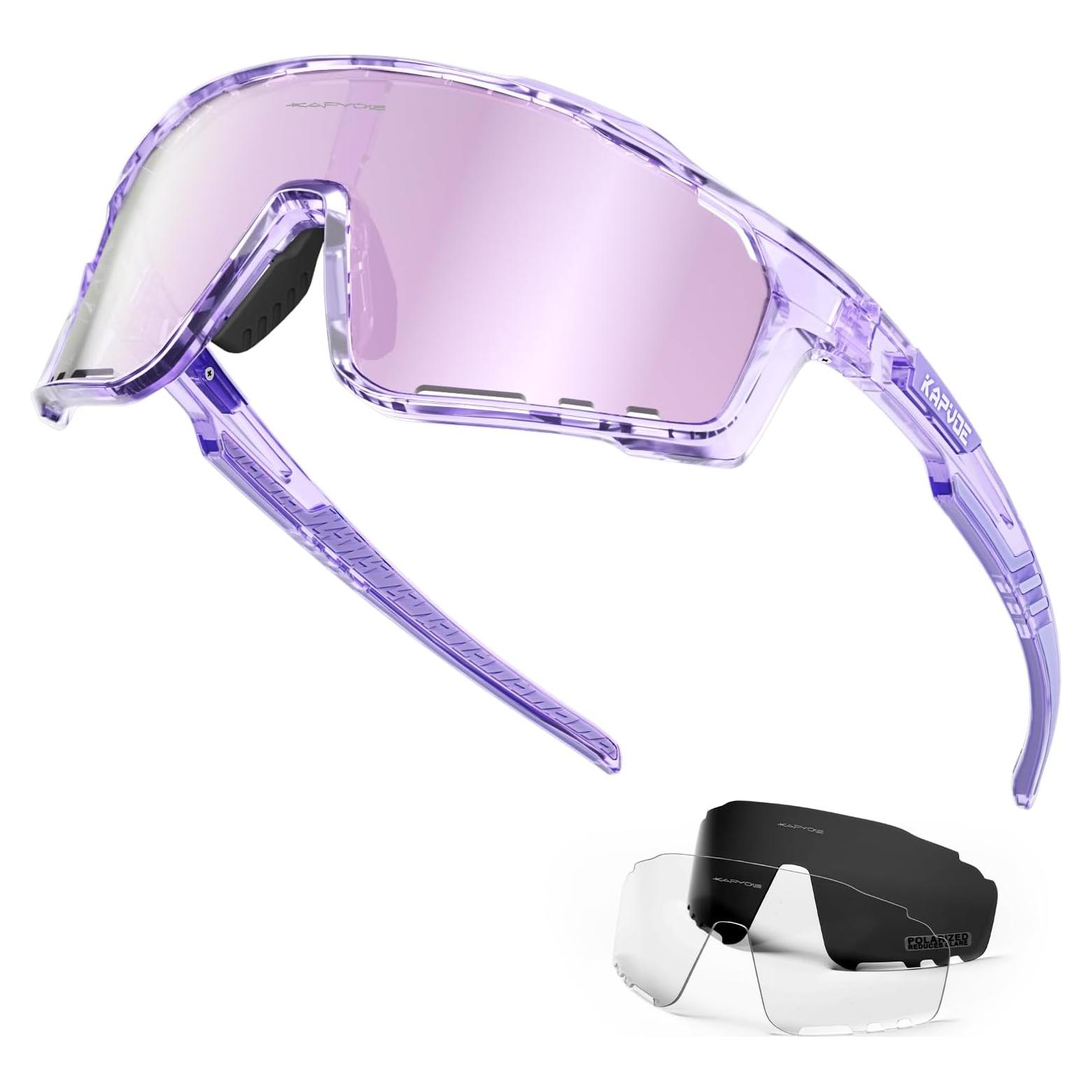 Gafas de Ciclismo KAPVOE K76 Polarizadas con 3 Lentes