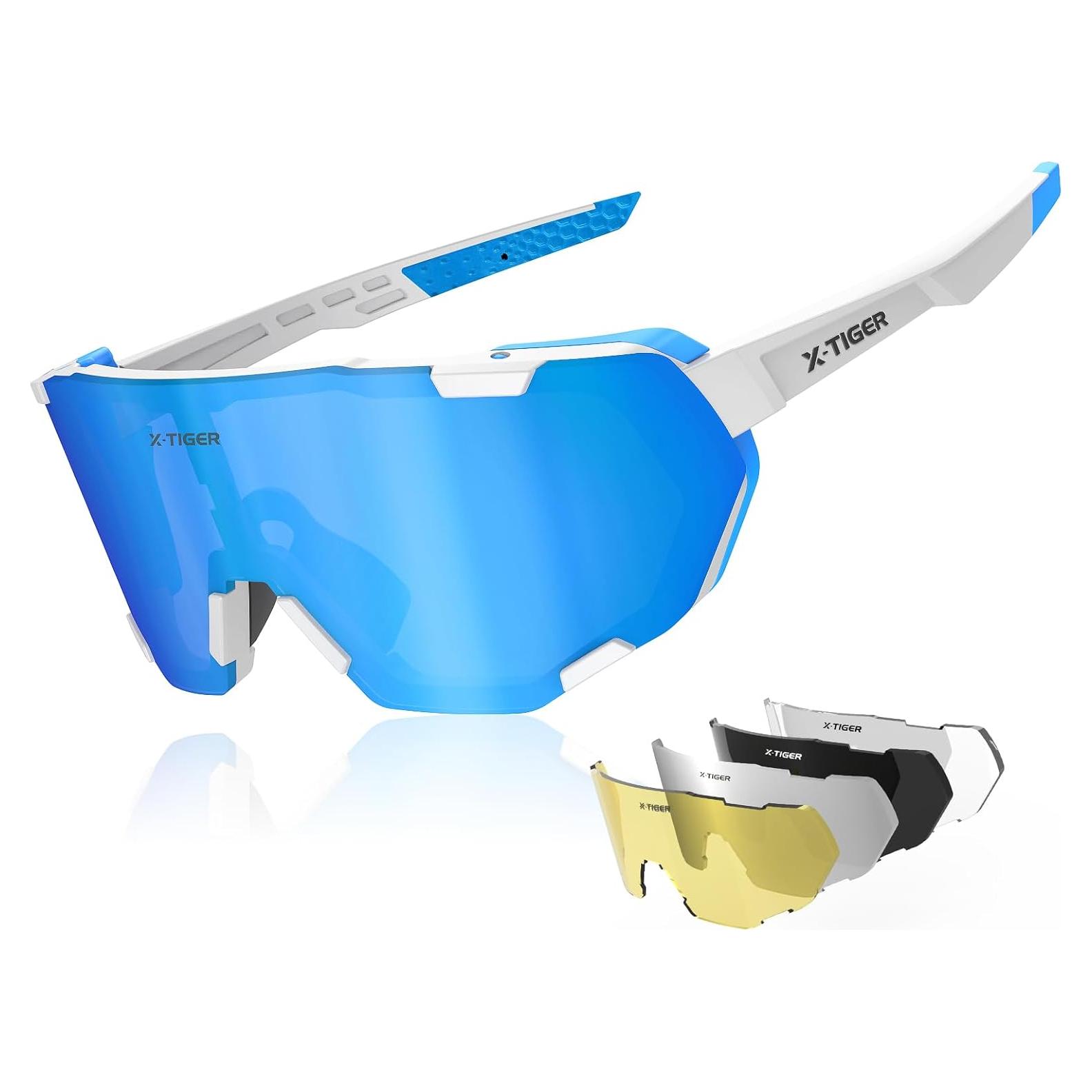 Gafas de Ciclismo X-TIGER 5 Lentes UV400 Polarizadas