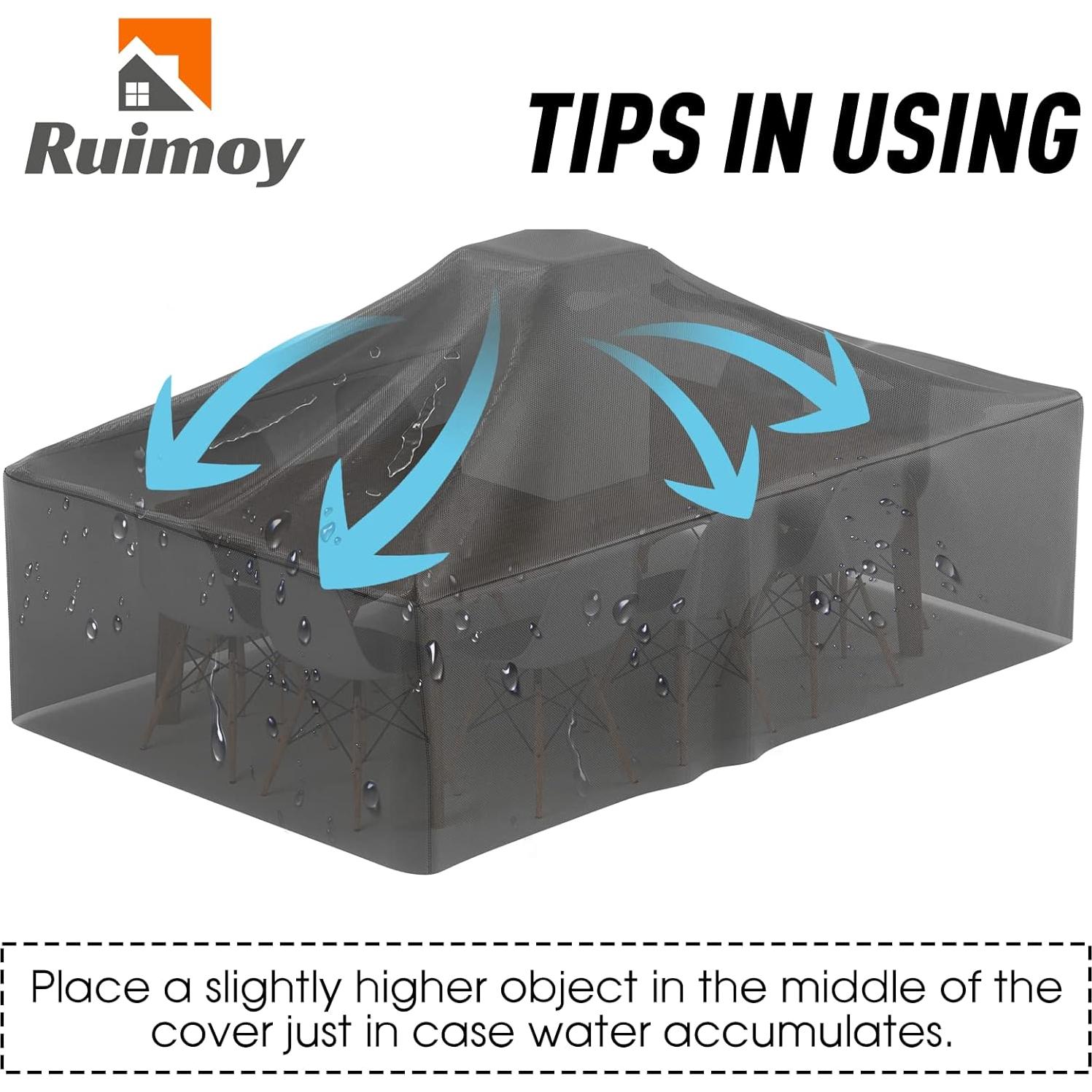 Cubierta de Muebles de Patio Ruimoy 274x208 cm Impermeable
