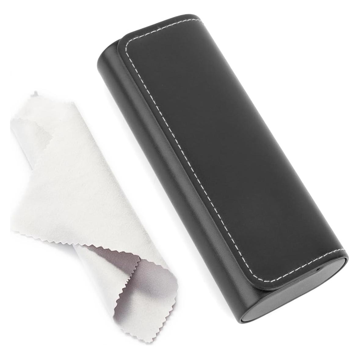 Estuche Duro RayLove para Gafas de Cuero Sintético Negro