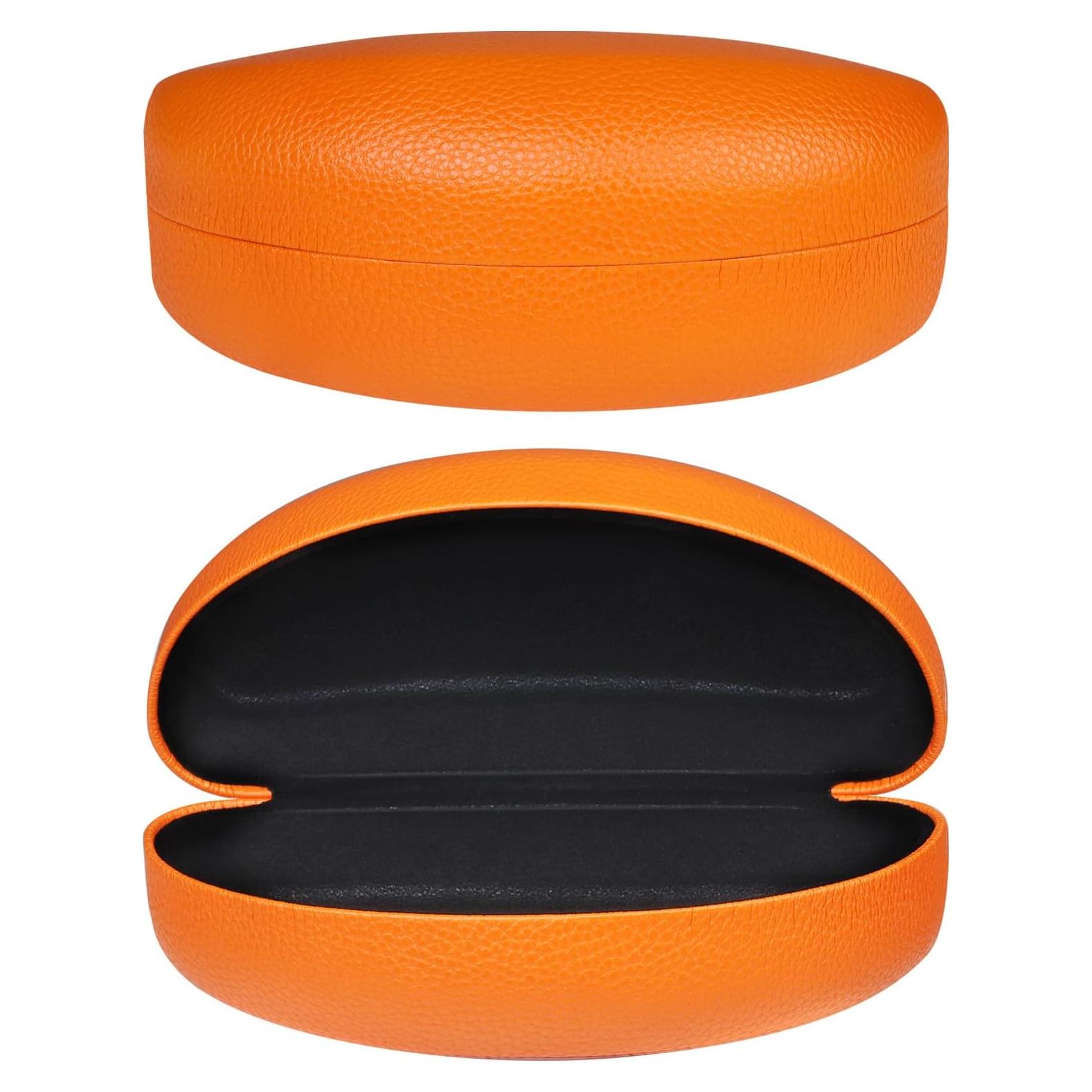 Funda Dura para Gafas Molshine Naranja con Paño de Limpieza
