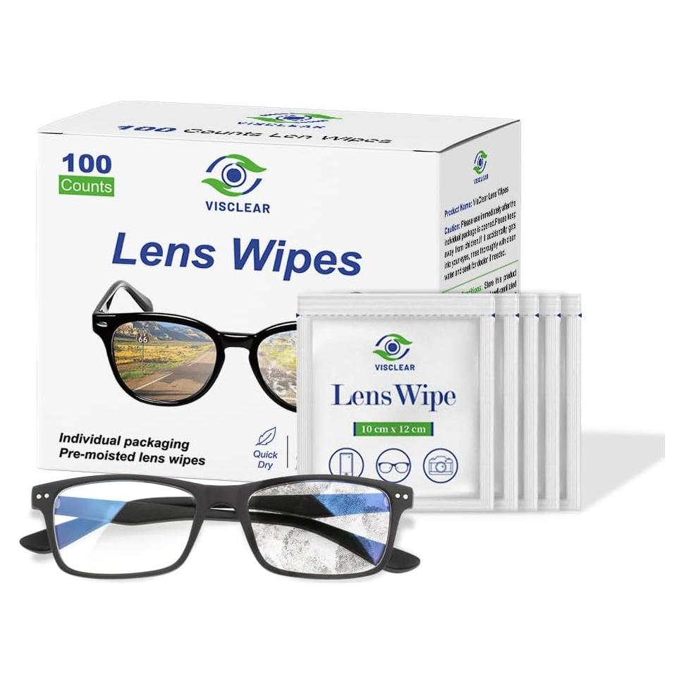 Toallitas para Lentes VisClear 100 Unidades Aroma Océano