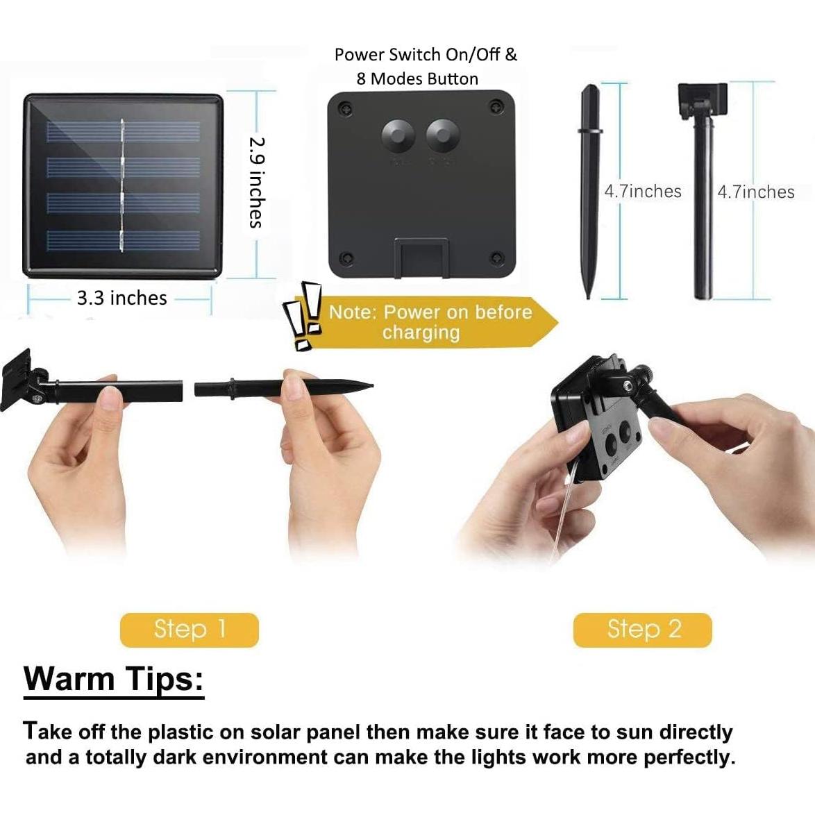 Luces de Hadas Solares Soltuus 180 LEDs Impermeables Jardín