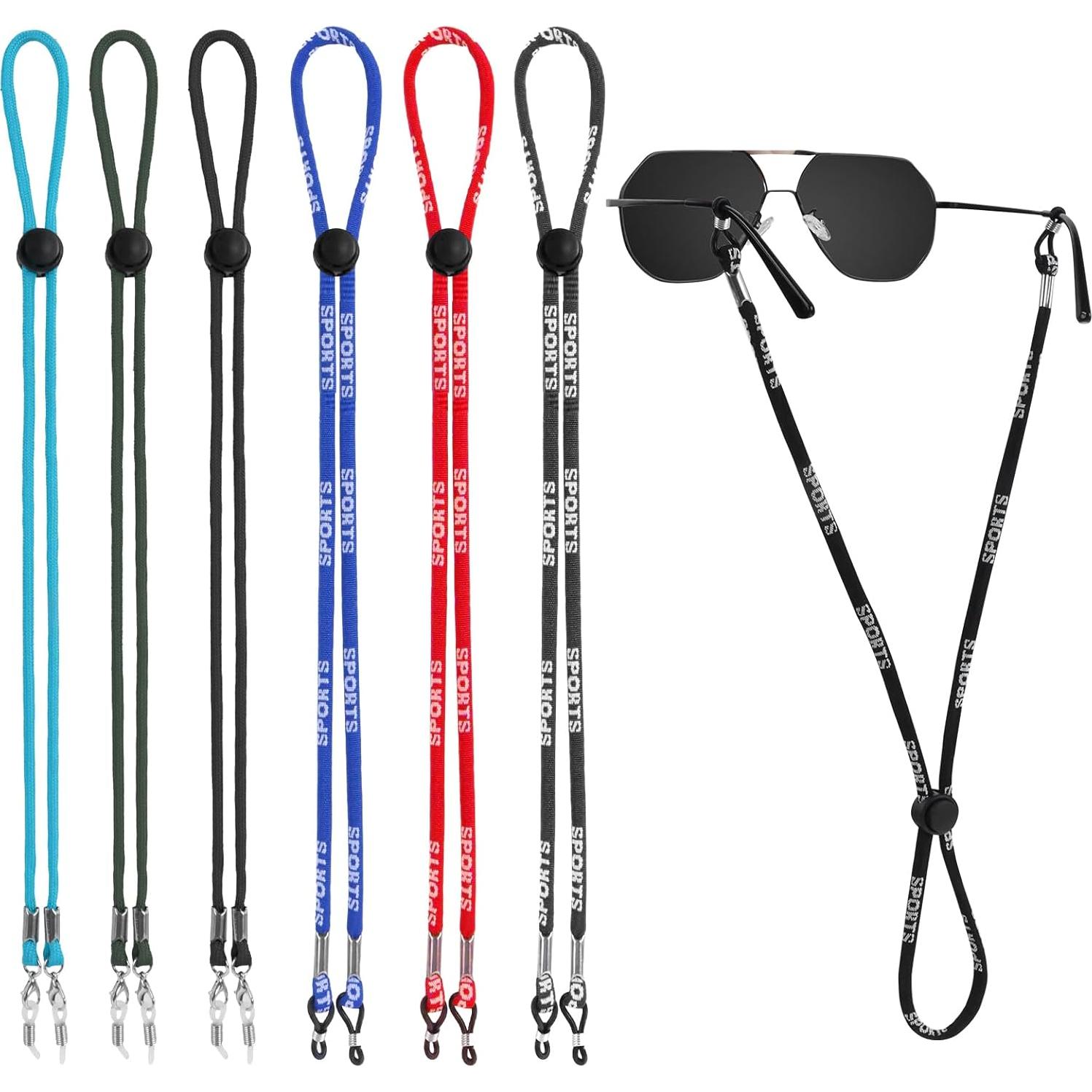 6 Pack Correas Ajustables para Gafas - Soporte Universal