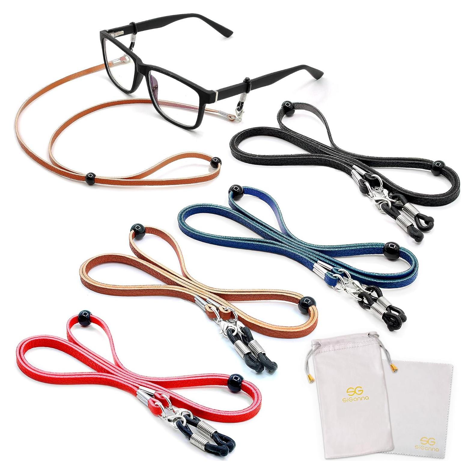 Soporte para Gafas Sigonna - Cadena de Cuero Eco Premium