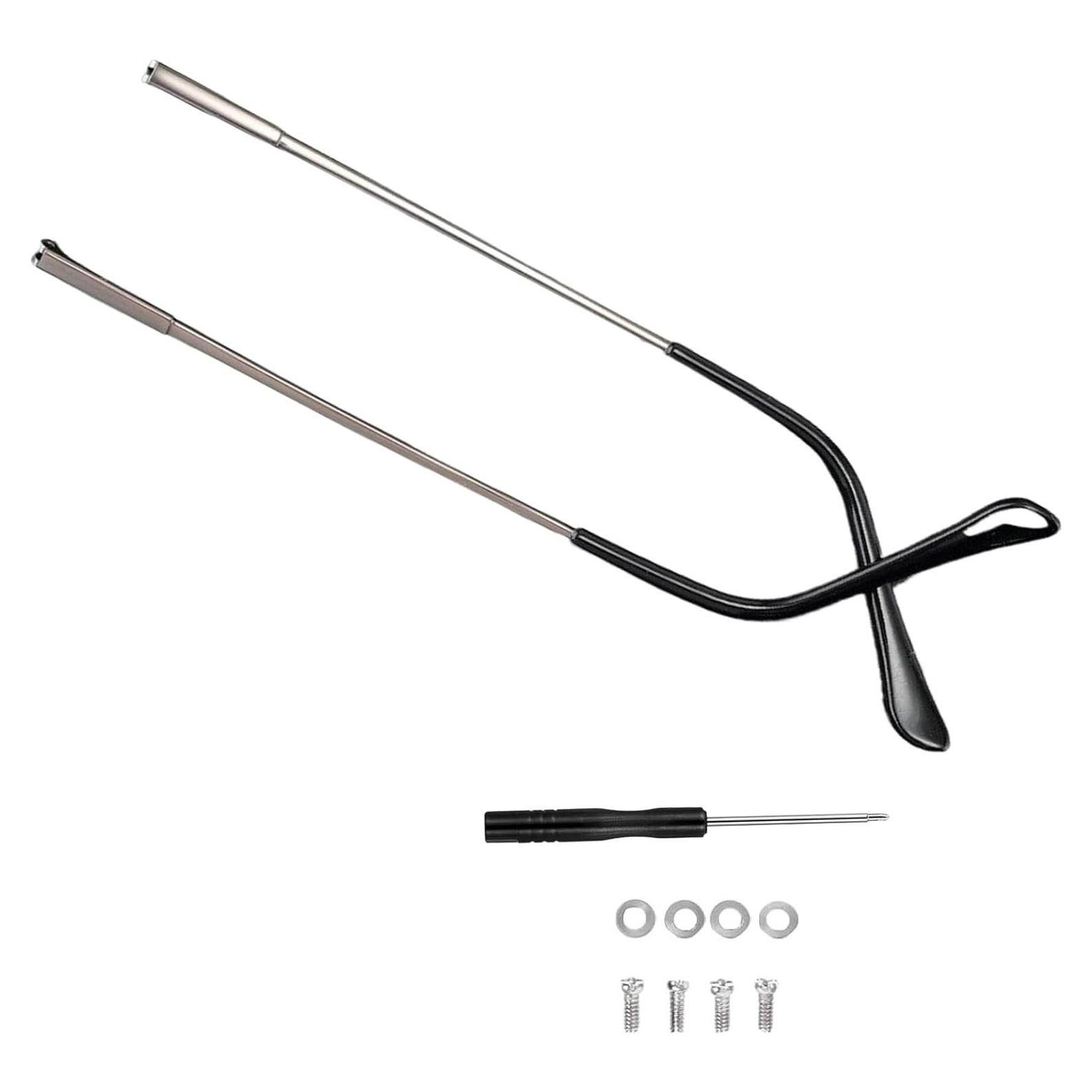 Patas de Gafas de Metal TORWOL 138mm Gris Reemplazo DIY