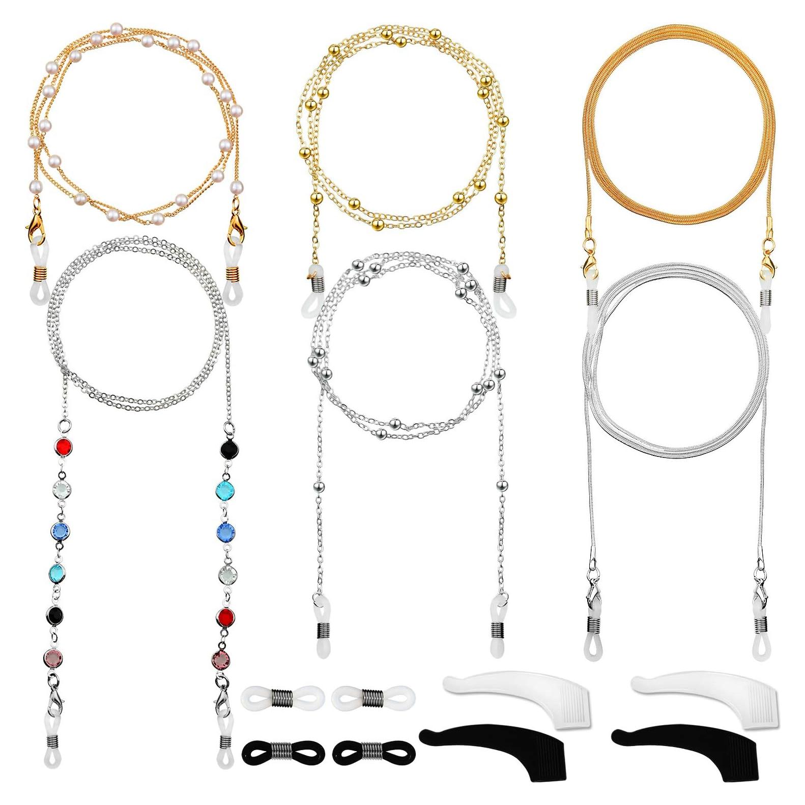 Cadena de Gafas Frienda 6 Piezas con Perlas para Mujeres