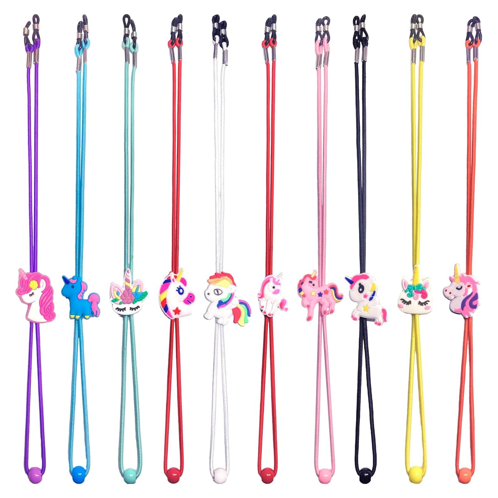 Cinta para Gafas Niños 10 Pcs Unicornio Ajustable
