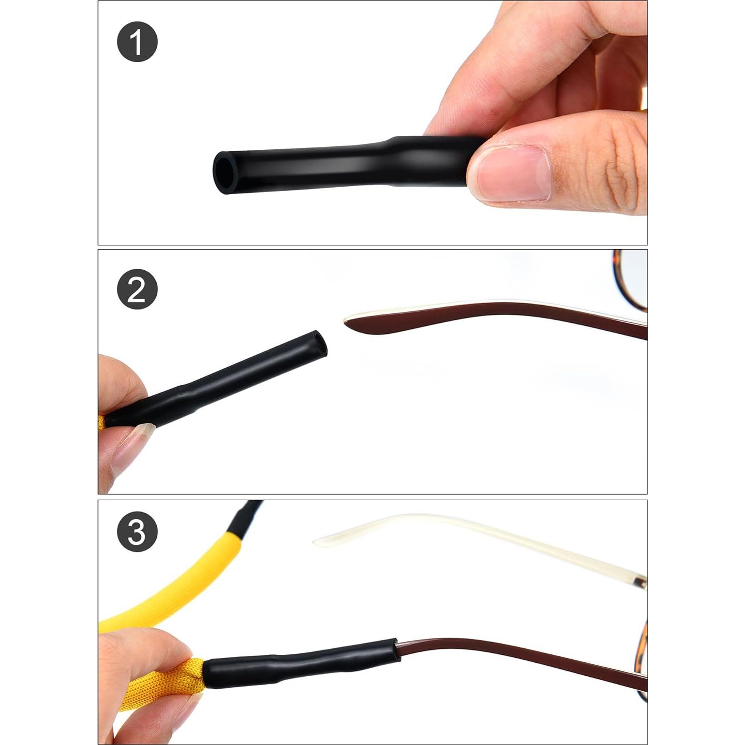 Paquete de 8 correas flotantes para gafas + 2 paños de limpieza