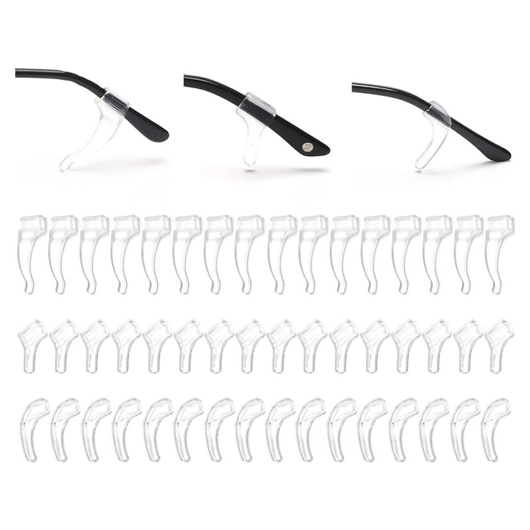 24 Pares Retenedores de Gafas iGeyzoe Silicona Transparente