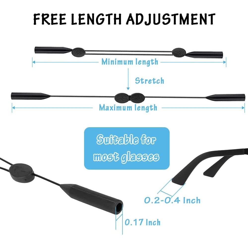 Paquete de 4 correas ajustables para gafas - Niños