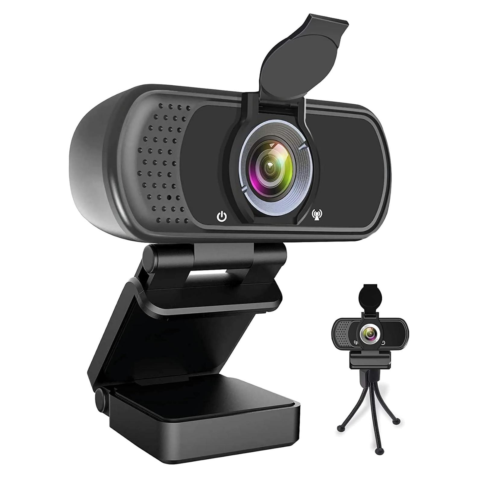 Webcam HZQDLN HD 1080P con Micrófono y Trípode - 110°