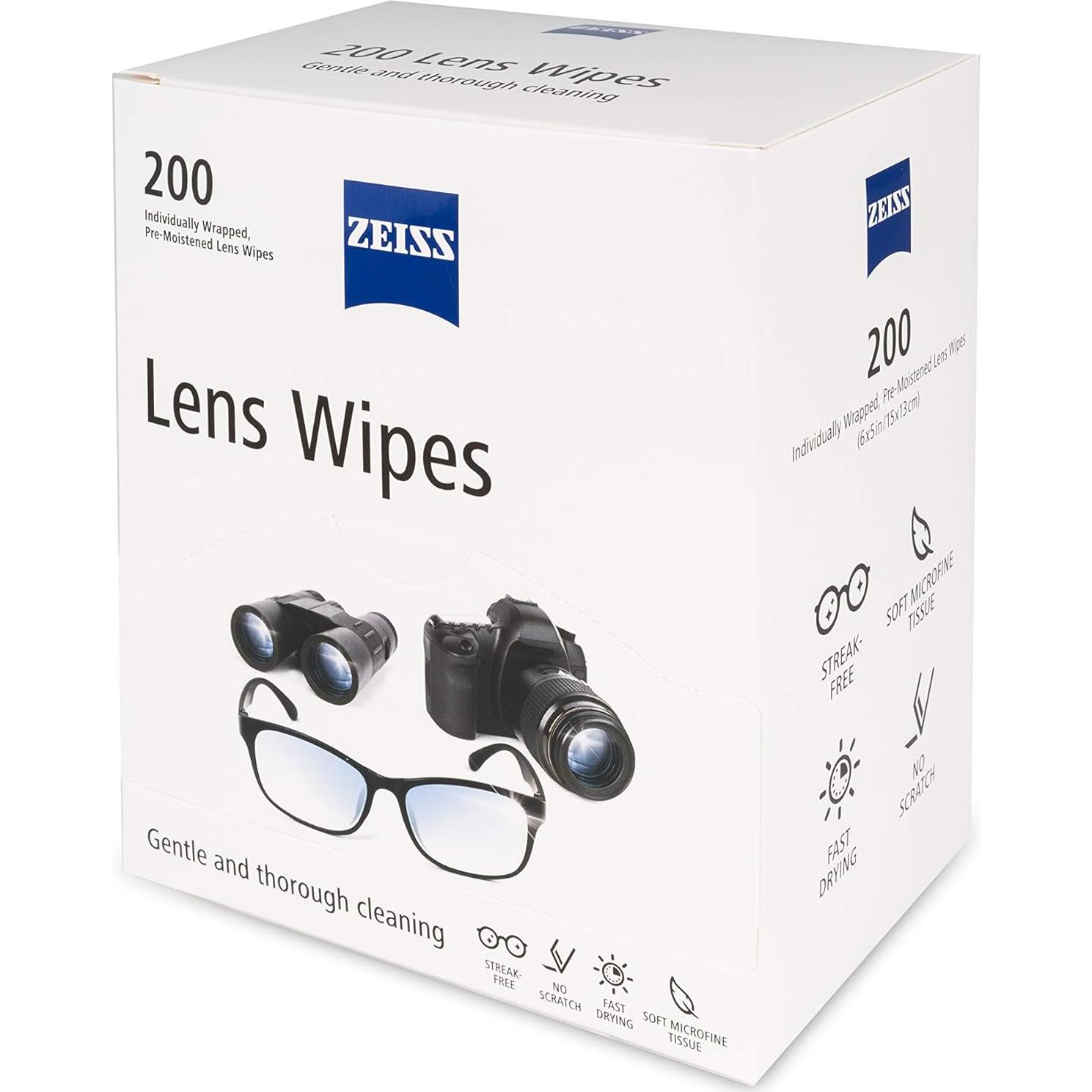 Toallitas de limpieza ZEISS 200 unidades para lentes ópticos