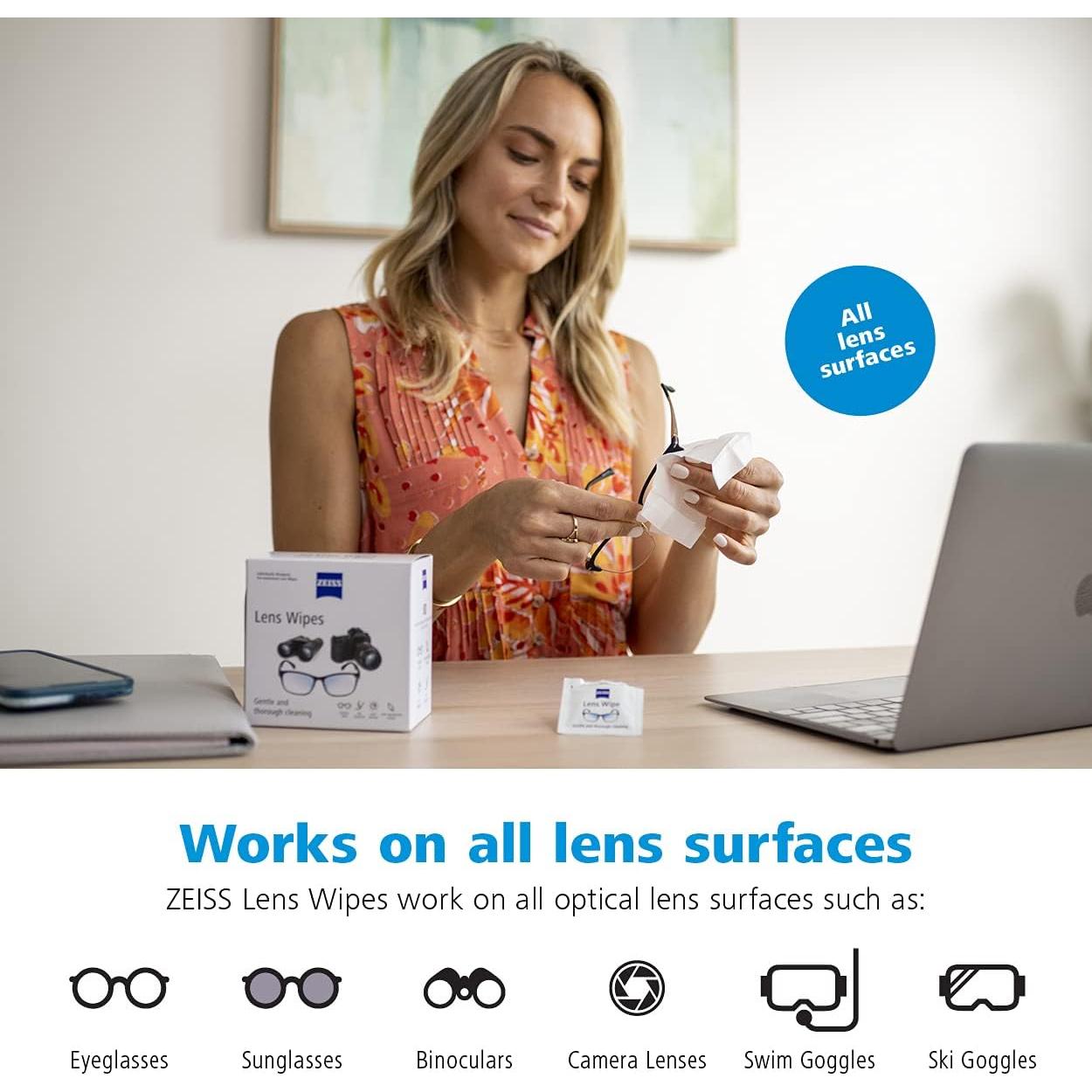 Toallitas de limpieza ZEISS 200 unidades para lentes ópticos