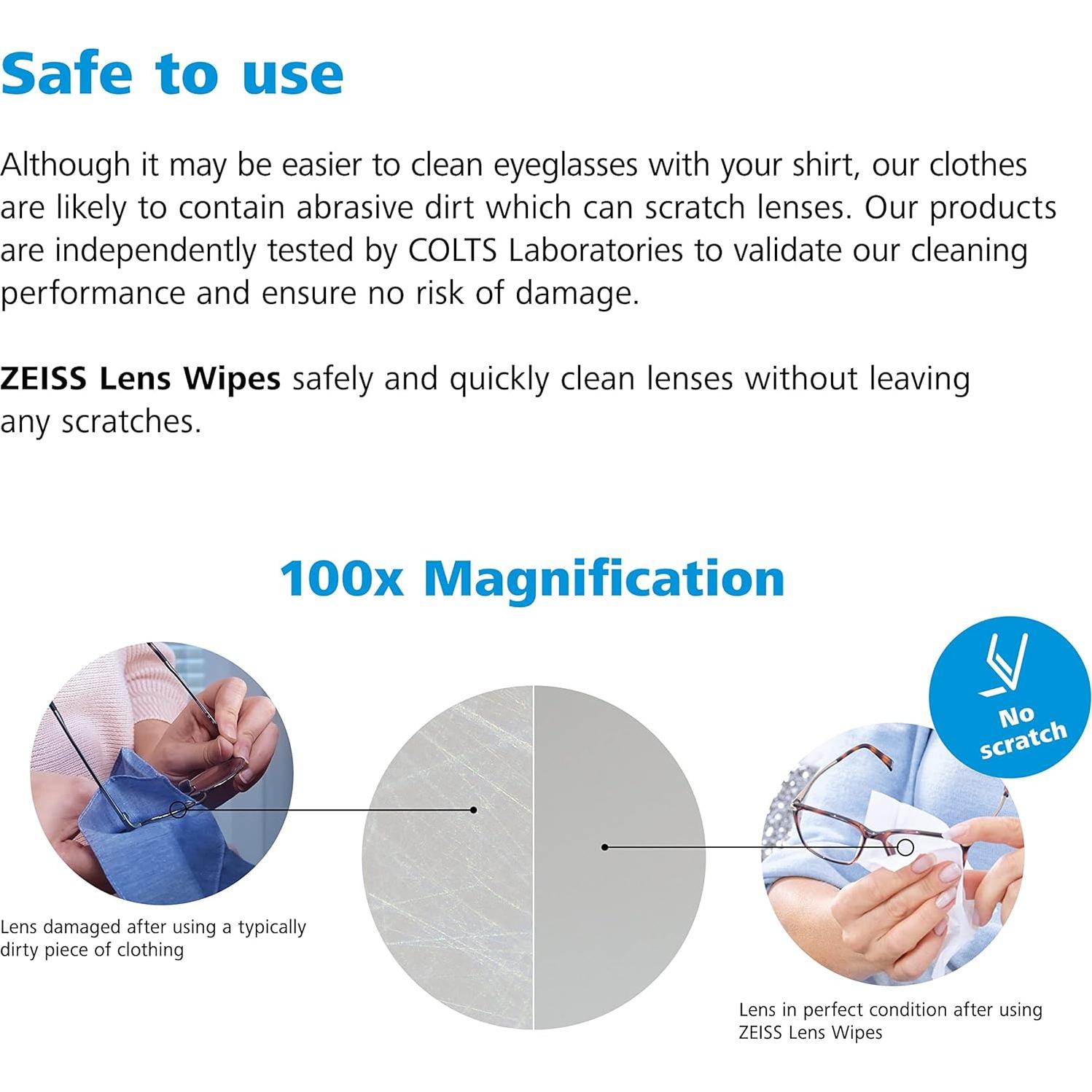 Toallitas de limpieza ZEISS 200 unidades para lentes ópticos