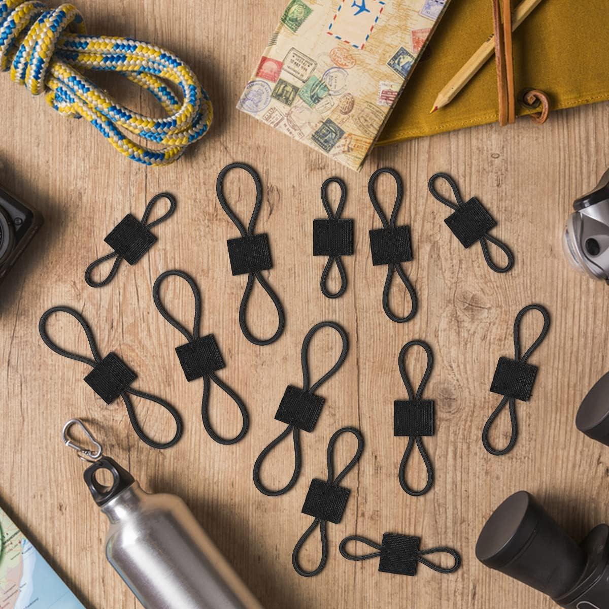 Cinta de Sujeción Molle GearHill 12 Piezas Nylon Negro