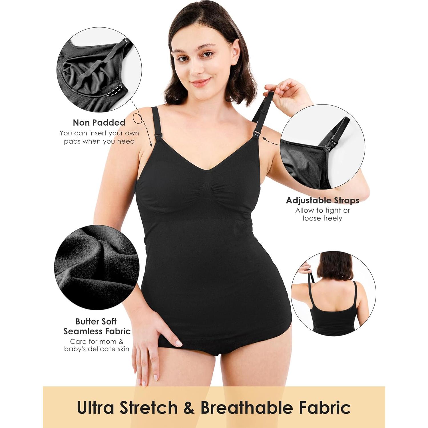 Camiseta de Lactancia HOFISH Sin Relleno X-Large Negra