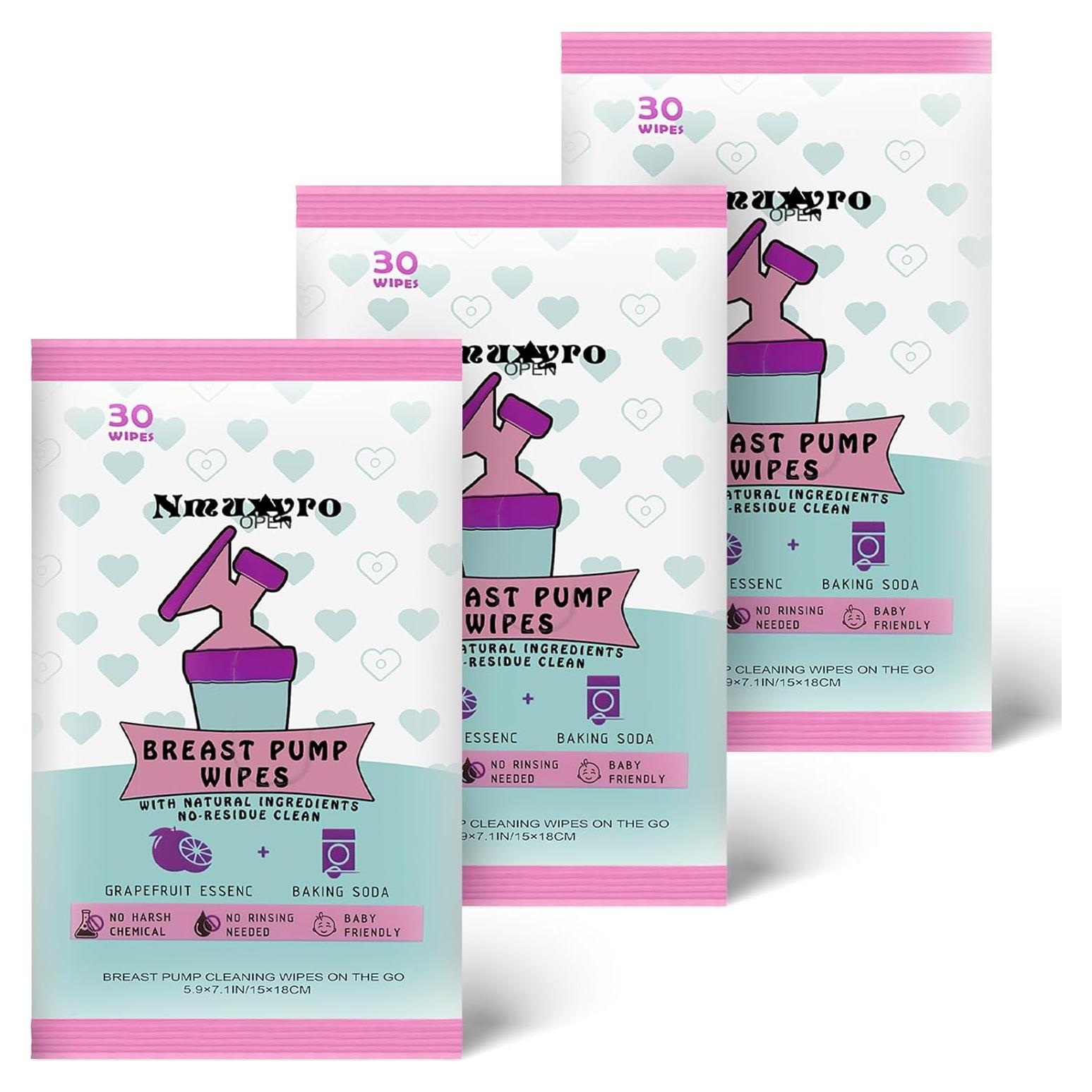 Toallitas de Limpieza Reutilizables Nmuxyro para Extractores de Leche - 30 Unidades