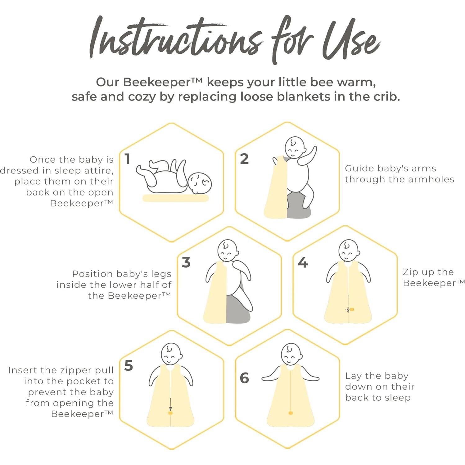 Manta Portátil Beekeeper Burt's Bees para Bebés 100% Algodón