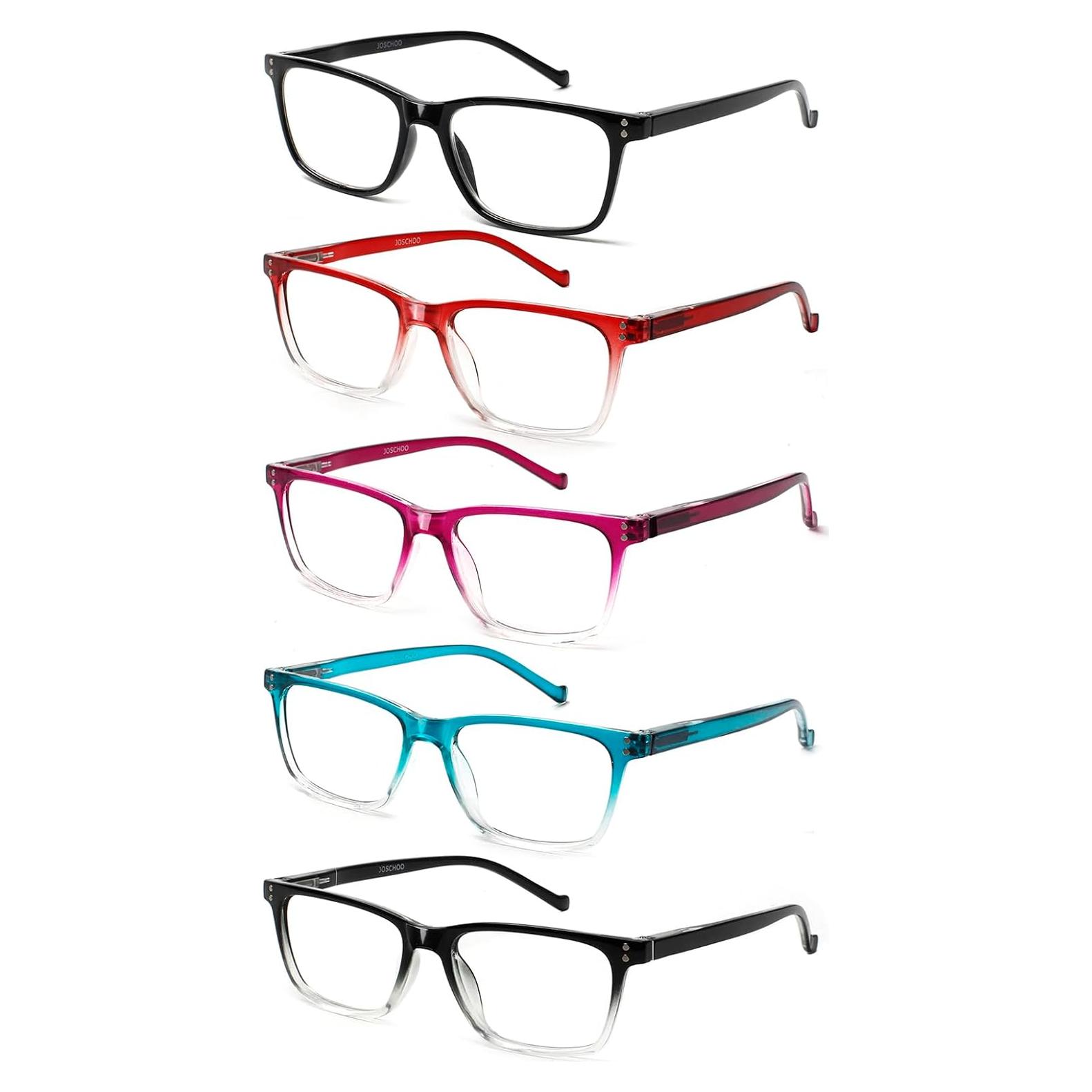 Gafas de Lectura JOSCHOO 5 Paquete Unisex 3.5x 5 Colores