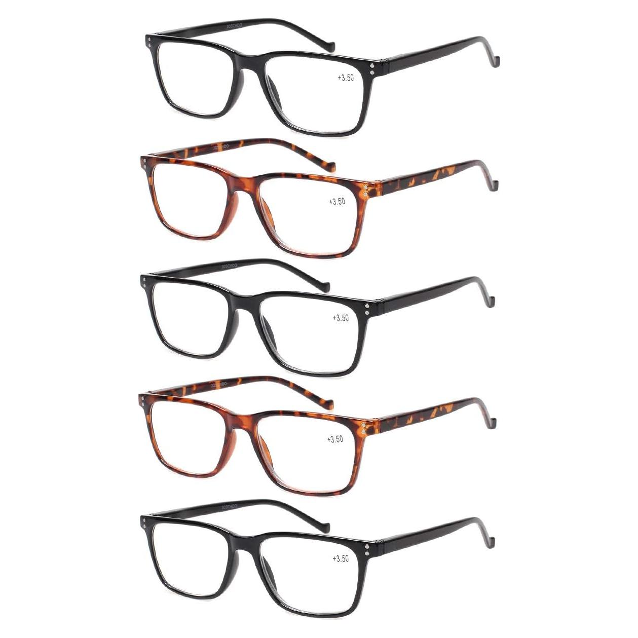 Gafas de Lectura JOSCHOO 5 Paquete Unisex 2.75 Mediana