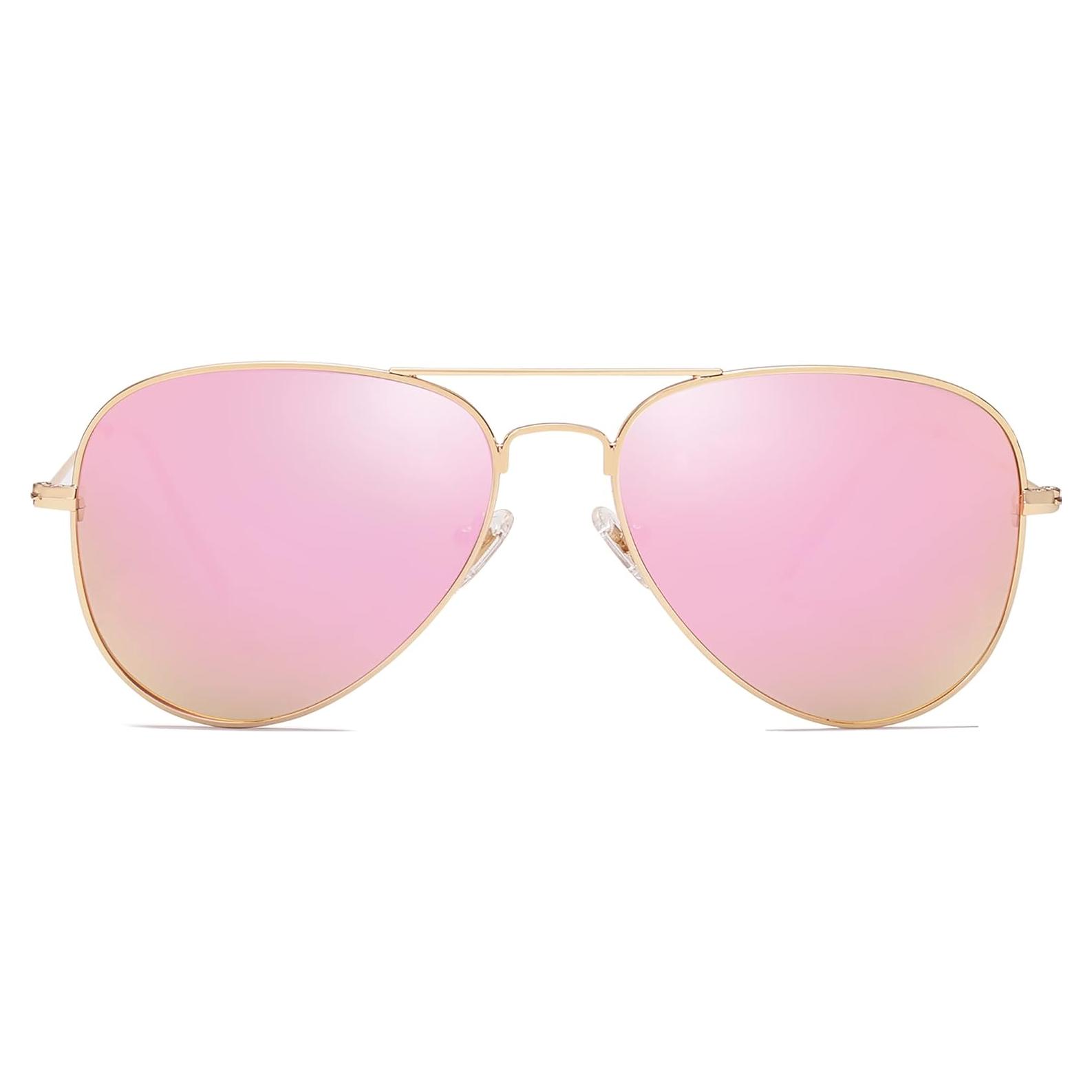 Gafas de sol polarizadas SOJOS Aviador 58mm Rosa Vintage