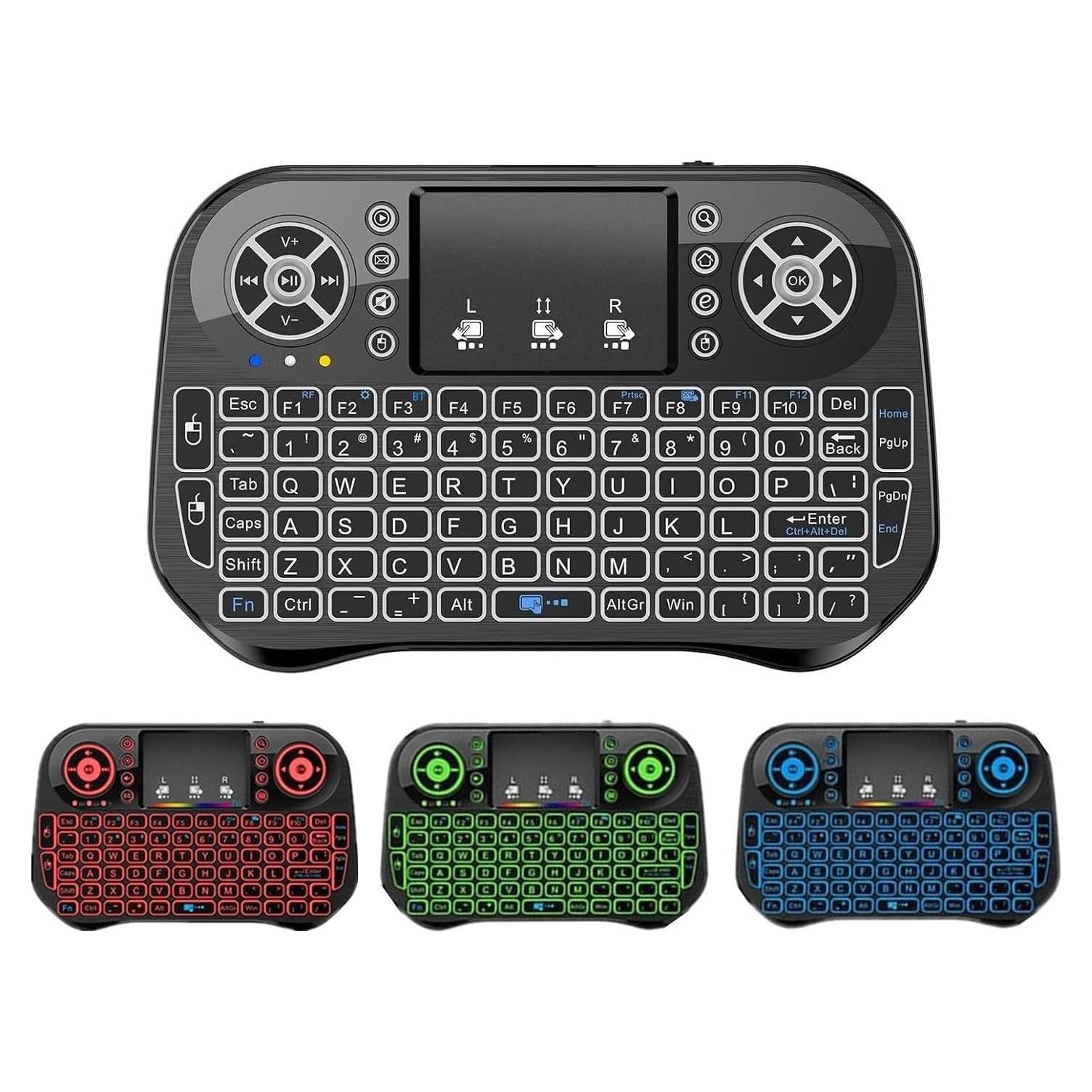 Mini Teclado Inalámbrico BIFANS con Touchpad Retroiluminado