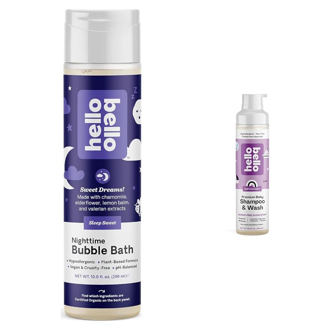Paquete de Baño Espumoso y Champú Hello Bello 10 oz