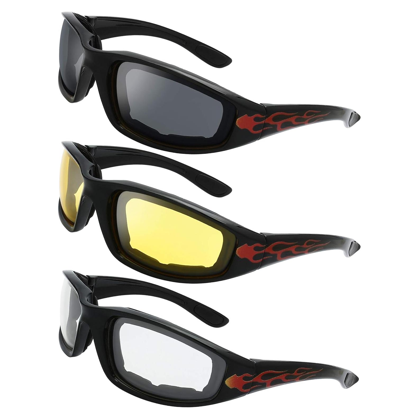 Gafas de Motocicleta The Fresh FR14 UV400 Acolchadas 3 Lentes
