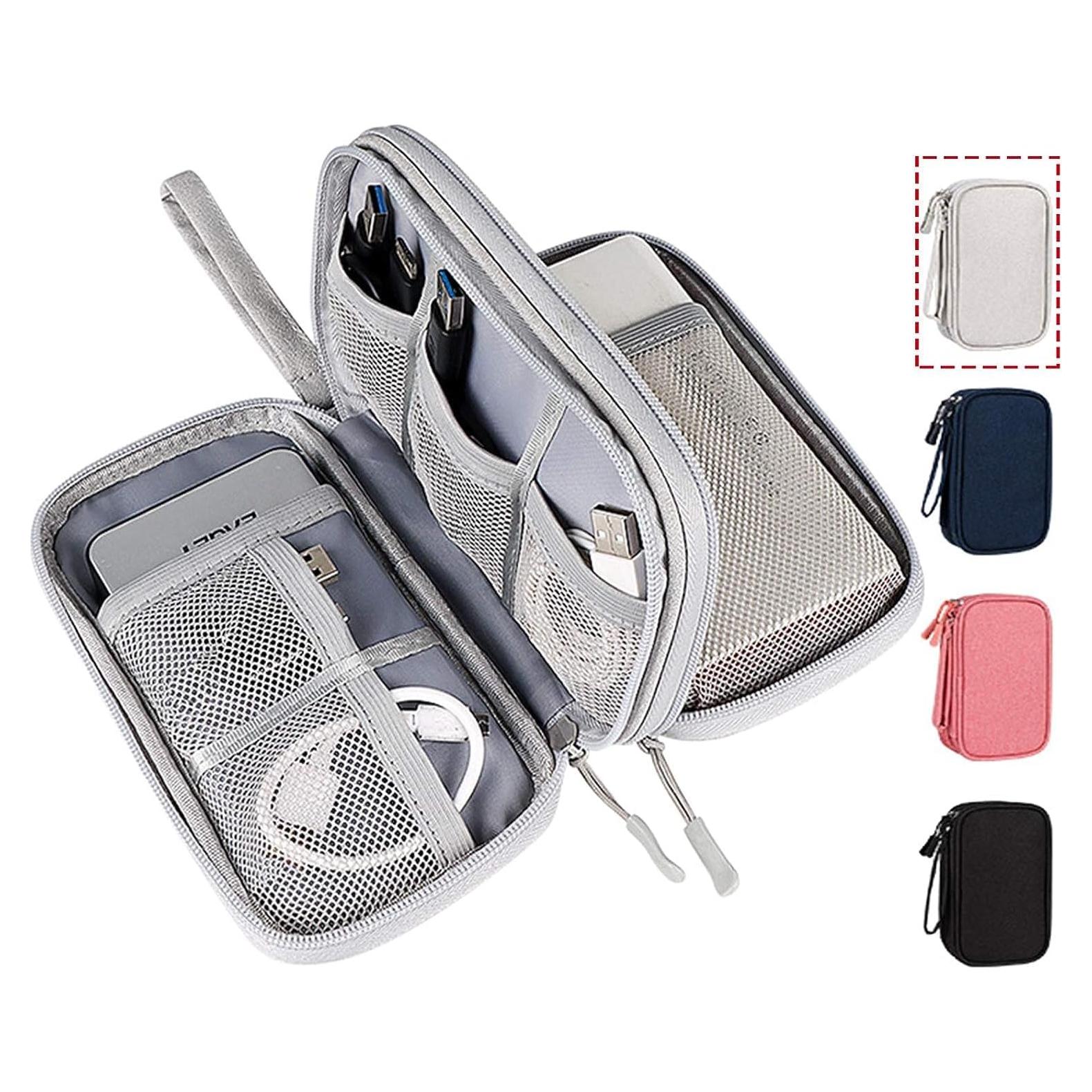 Bolsa Organizadora Electrónica CAOODKDK Doble Capa Gris